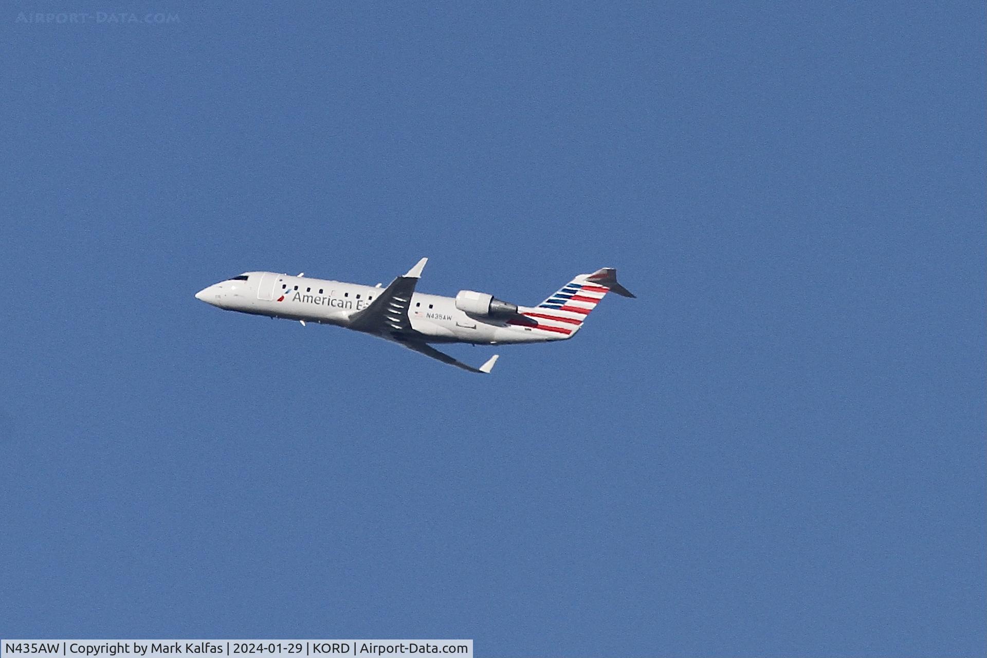 N435AW, 2002 Bombardier CRJ-200ER (CL-600-2B19) C/N 7724, CRJ2 Air Wisconsin/American Eagle Canadair Regional Jet CRJ-200  N435AW AWI6057  ORD-ALO