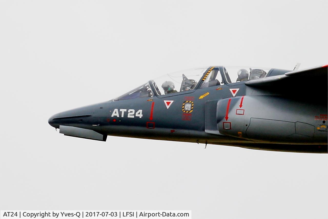AT24, Dassault-Dornier Alpha Jet 1B C/N B24/1100, Belgian Air Force Dassault-Dornier Alpha Jet 1B, Take off rwy 29, St Dizier-Robinson Air Base 113 (LFSI)
