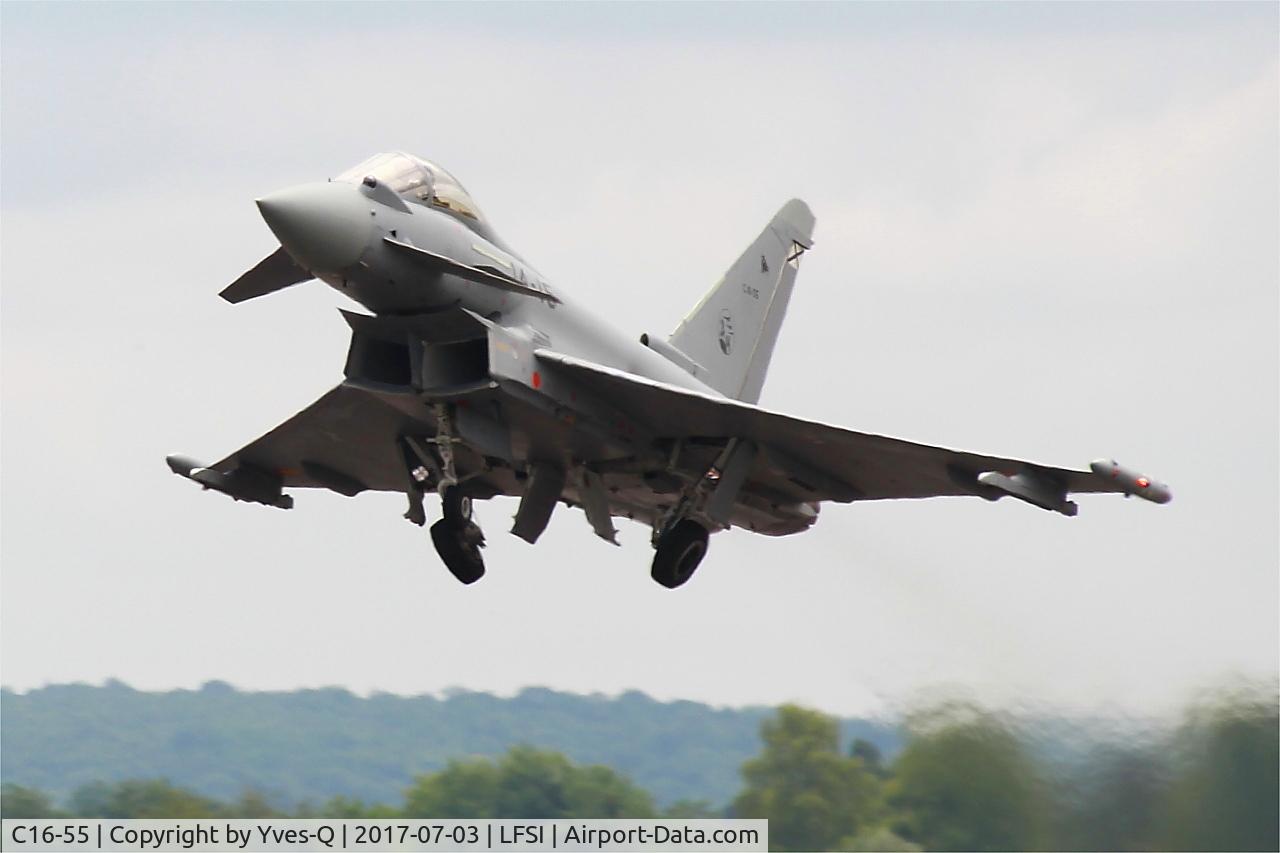 C16-55, Eurofighter EF-2000 Typhoon S C/N SS037, Eurofighter EF-2000 Typhoon S, Take off rwy 29, St Dizier-Robinson Air Base 113 (LFSI)