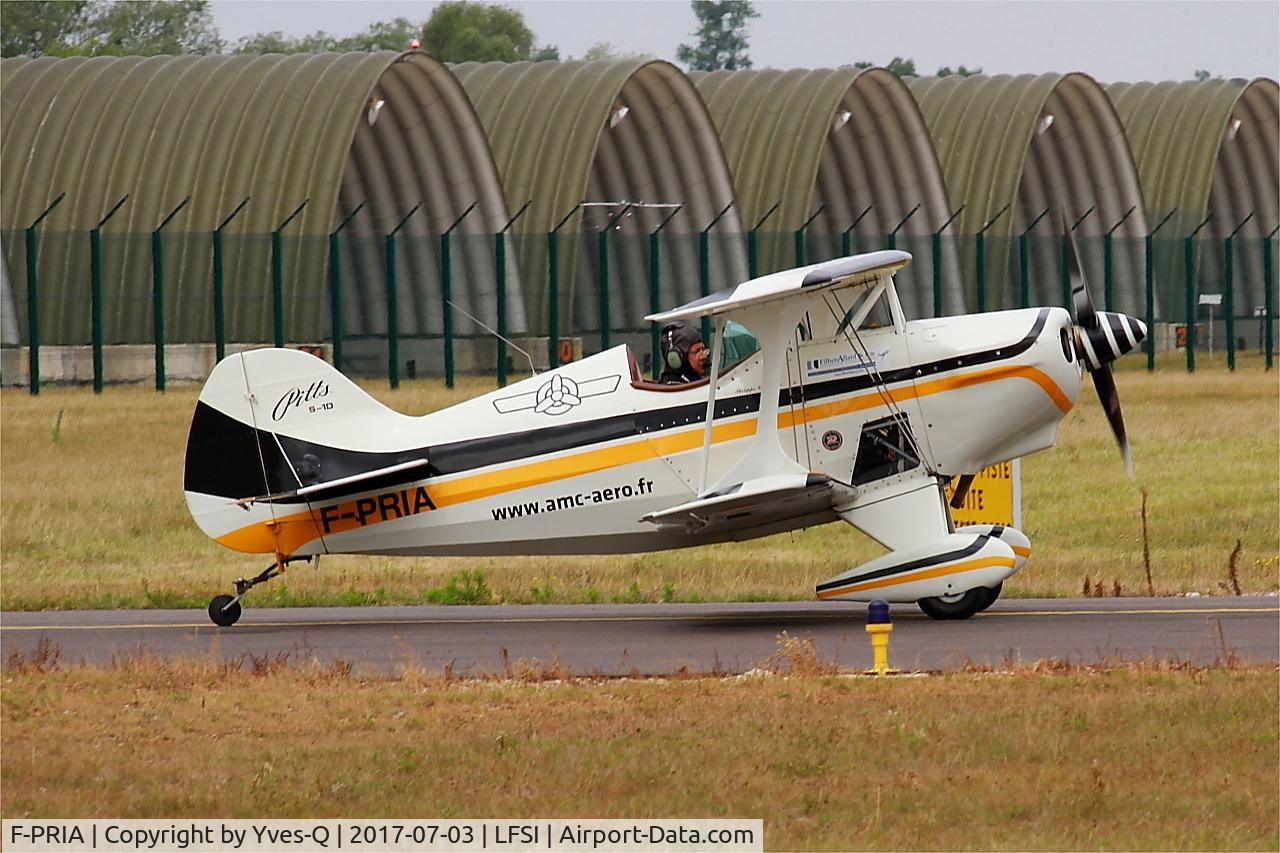 F-PRIA, Pitts S-1D Special C/N 7-0503, Pitts S-1D Special, Taxiing to holding point rwy 29, St Dizier-Robinson Air Base 113 (LFSI)