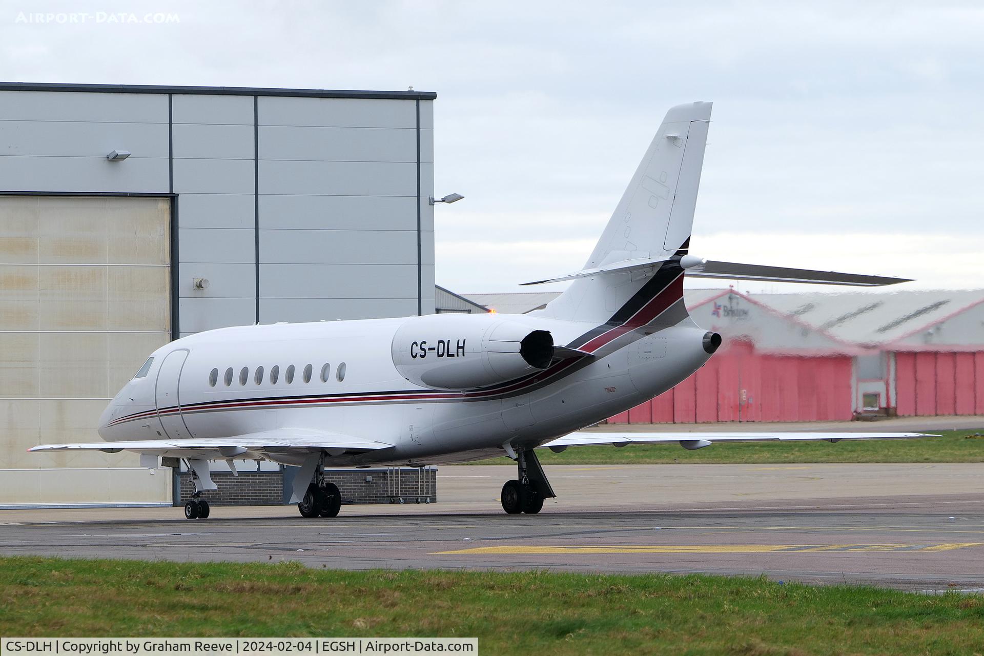 CS-DLH, 2008 Dassault Falcon 2000EX C/N 149, Just landed at Norwich.