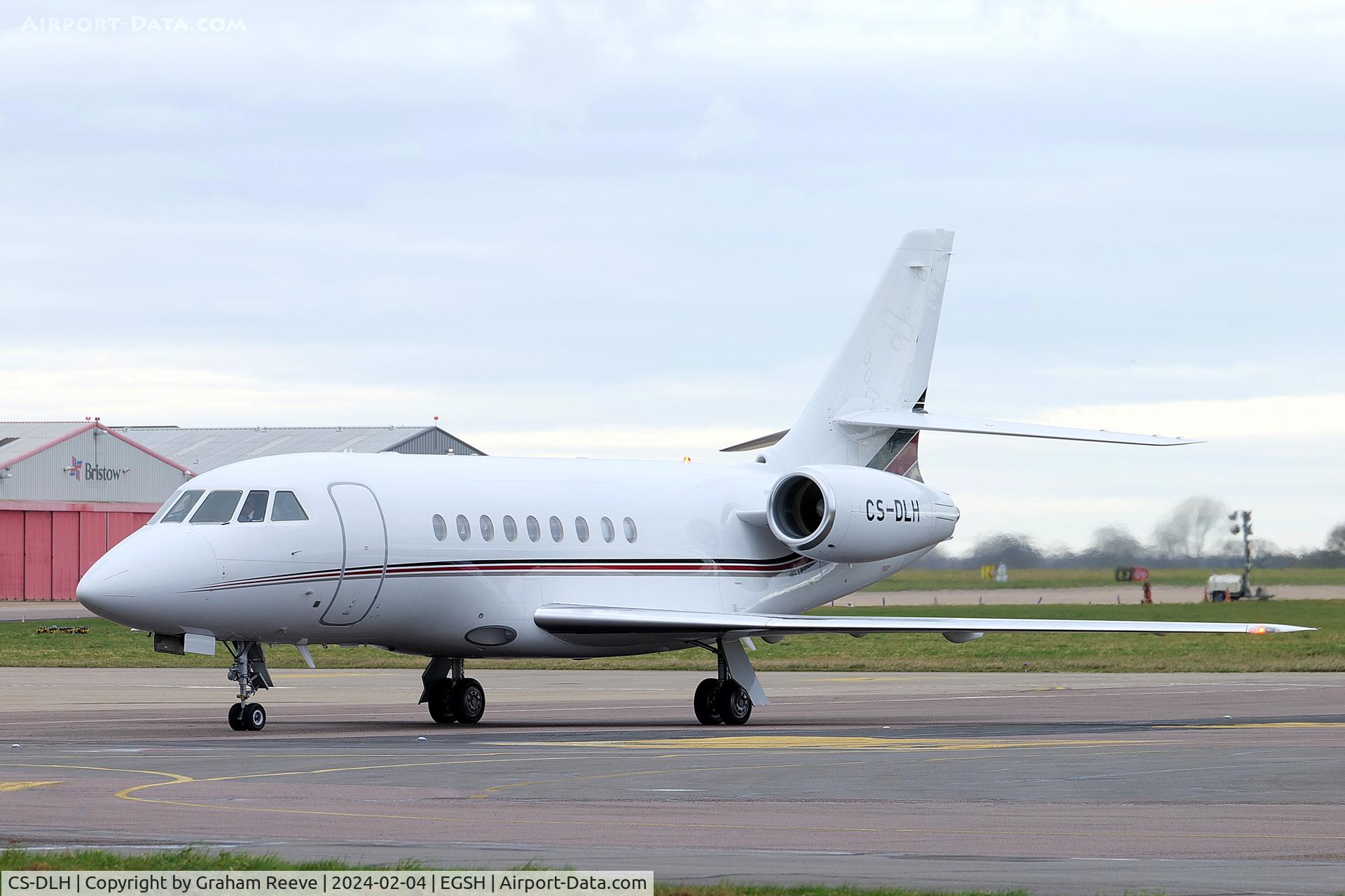 CS-DLH, 2008 Dassault Falcon 2000EX C/N 149, Just landed at Norwich.
