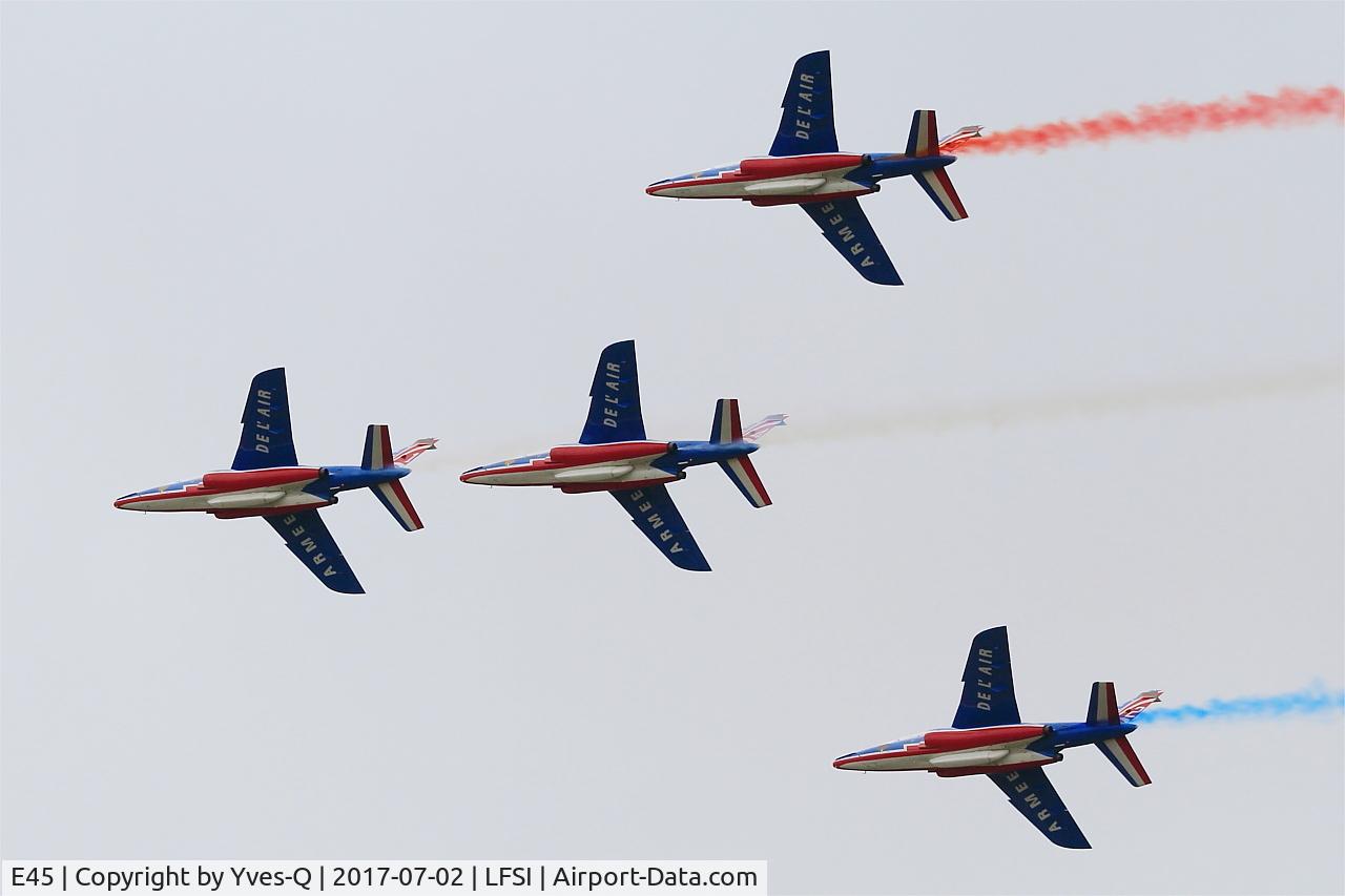 E45, Dassault-Dornier Alpha Jet E C/N E45, Dassault-Dornier Alpha Jet E (F-TETF), Athos 01 of Patrouille de France 2017, On display, St Dizier-Robinson Air Base 113 (LFSI)
