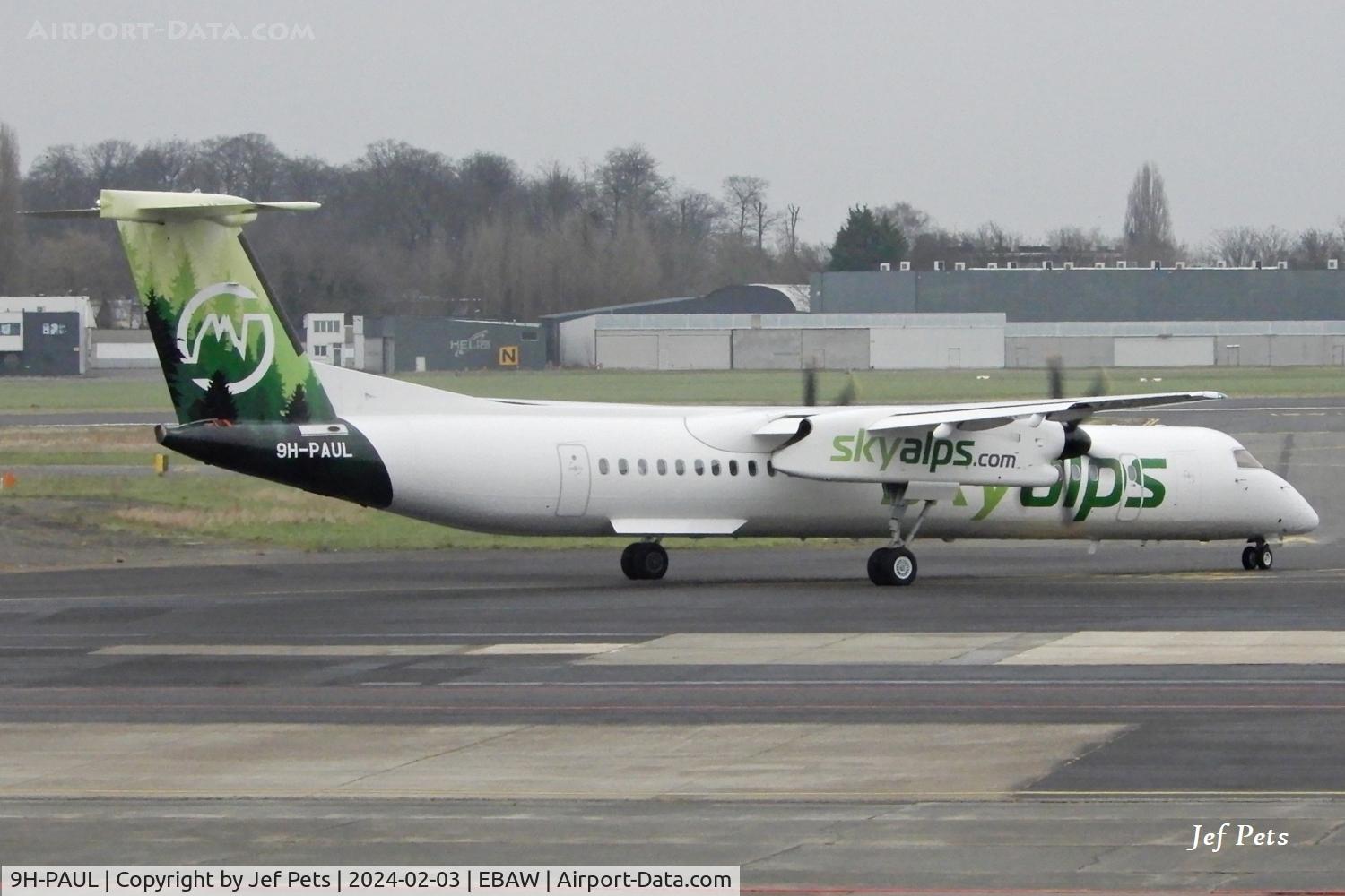 9H-PAUL, 2009 De Havilland Canada DHC-8-402Q Dash 8 C/N 4255, At Antwerp Airport.