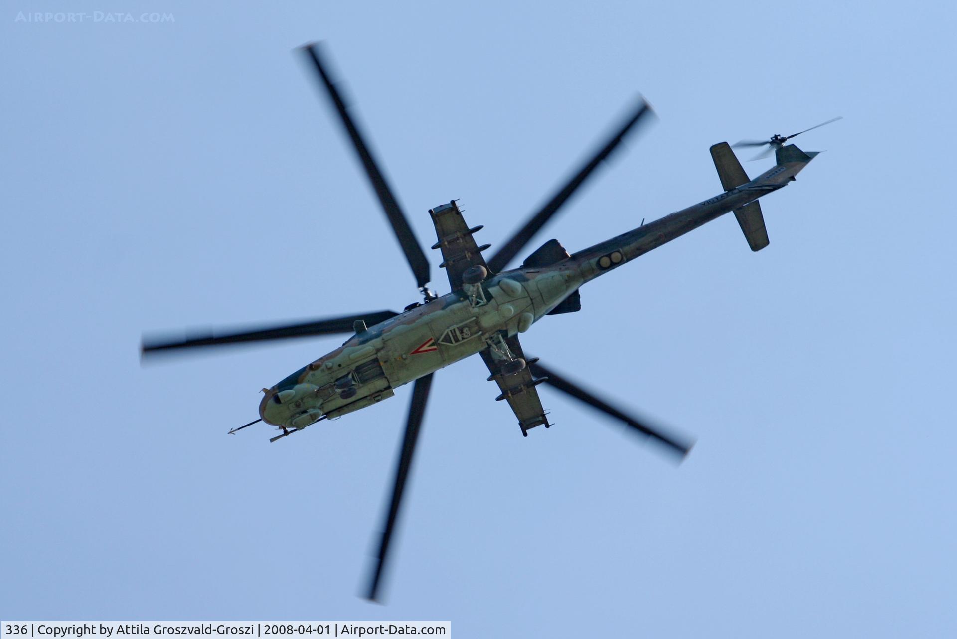 336, 1989 Mil Mi-24P Hind F C/N 340336, Veszprém, Jutas-újmajor, Training base of the Hungarian Air Force.