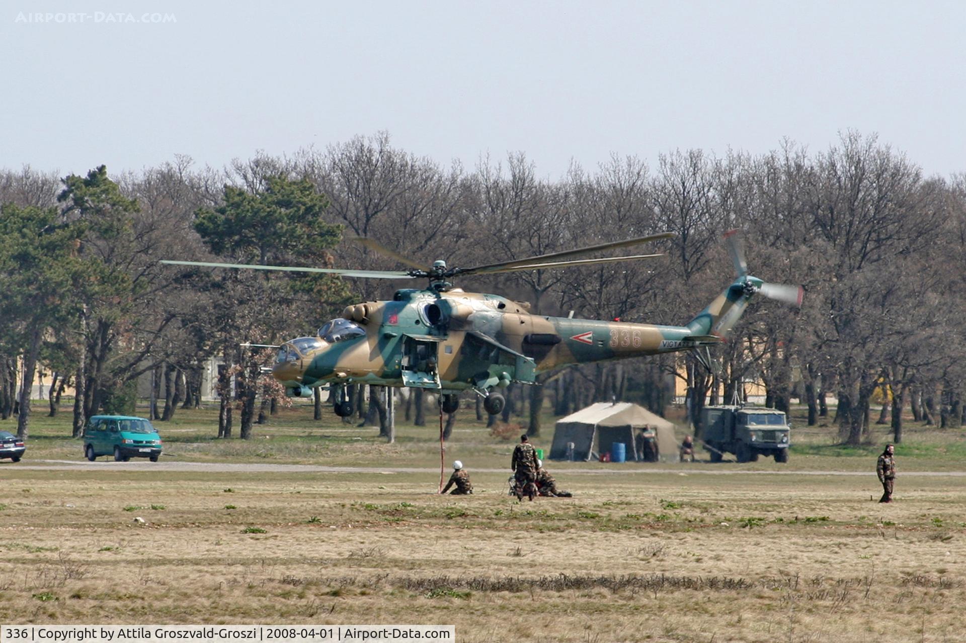 336, 1989 Mil Mi-24P Hind F C/N 340336, Veszprém, Jutas-újmajor, Training base of the Hungarian Air Force.