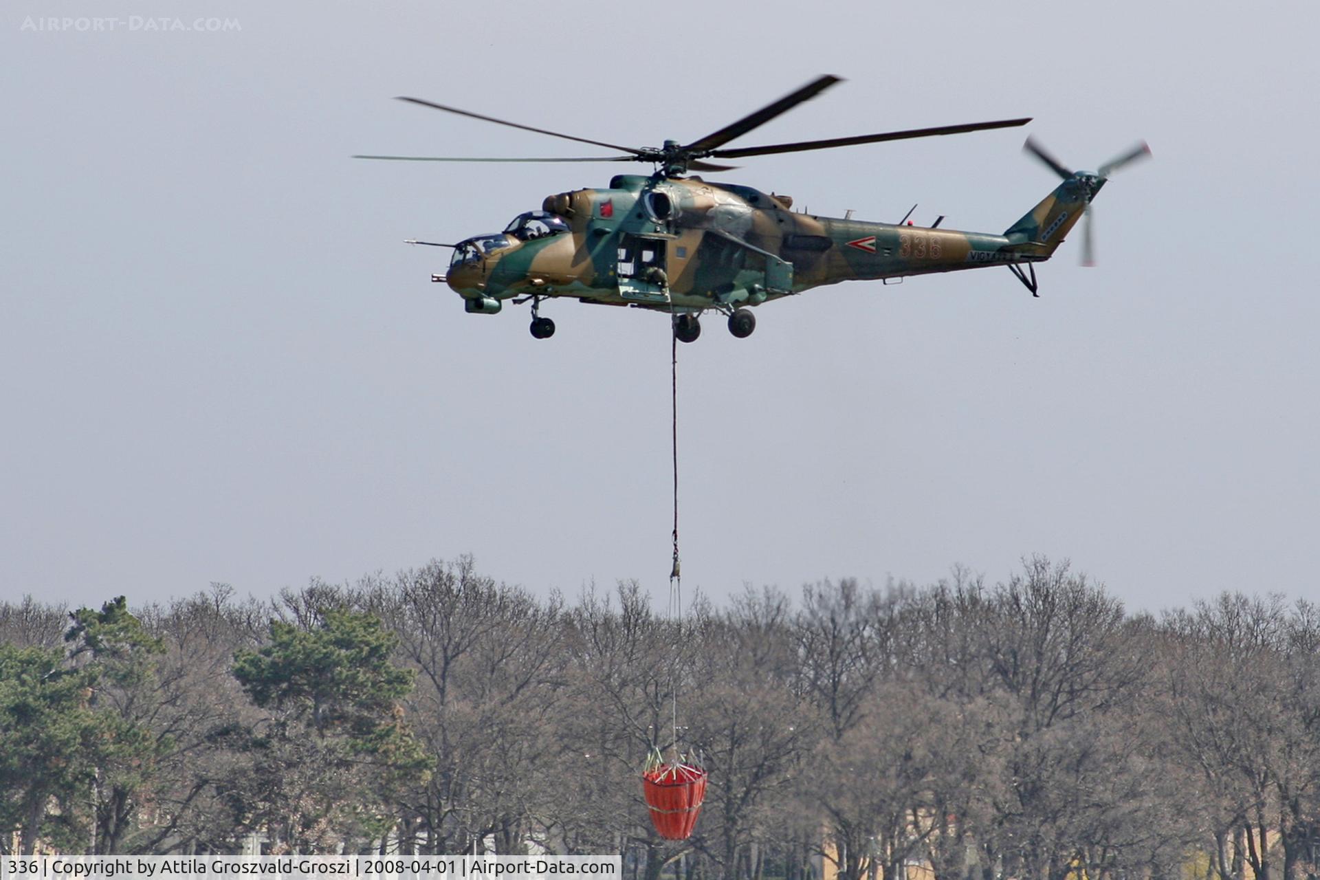 336, 1989 Mil Mi-24P Hind F C/N 340336, Veszprém, Jutas-újmajor, Training base of the Hungarian Air Force.