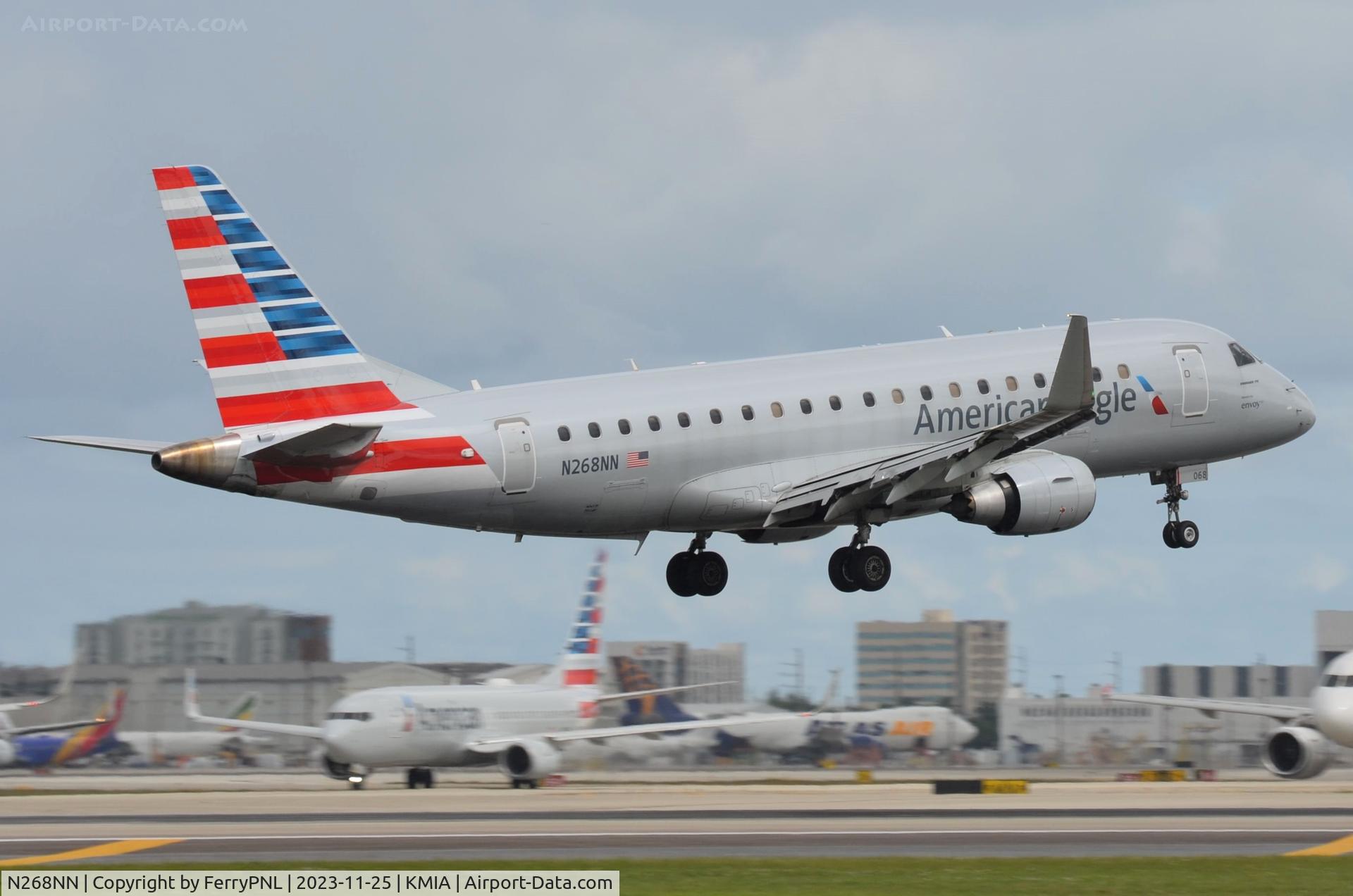 N268NN, 2018 Embraer 175LR (ERJ-170-200LR) C/N 17000772, Eagle ERJ175 landing
