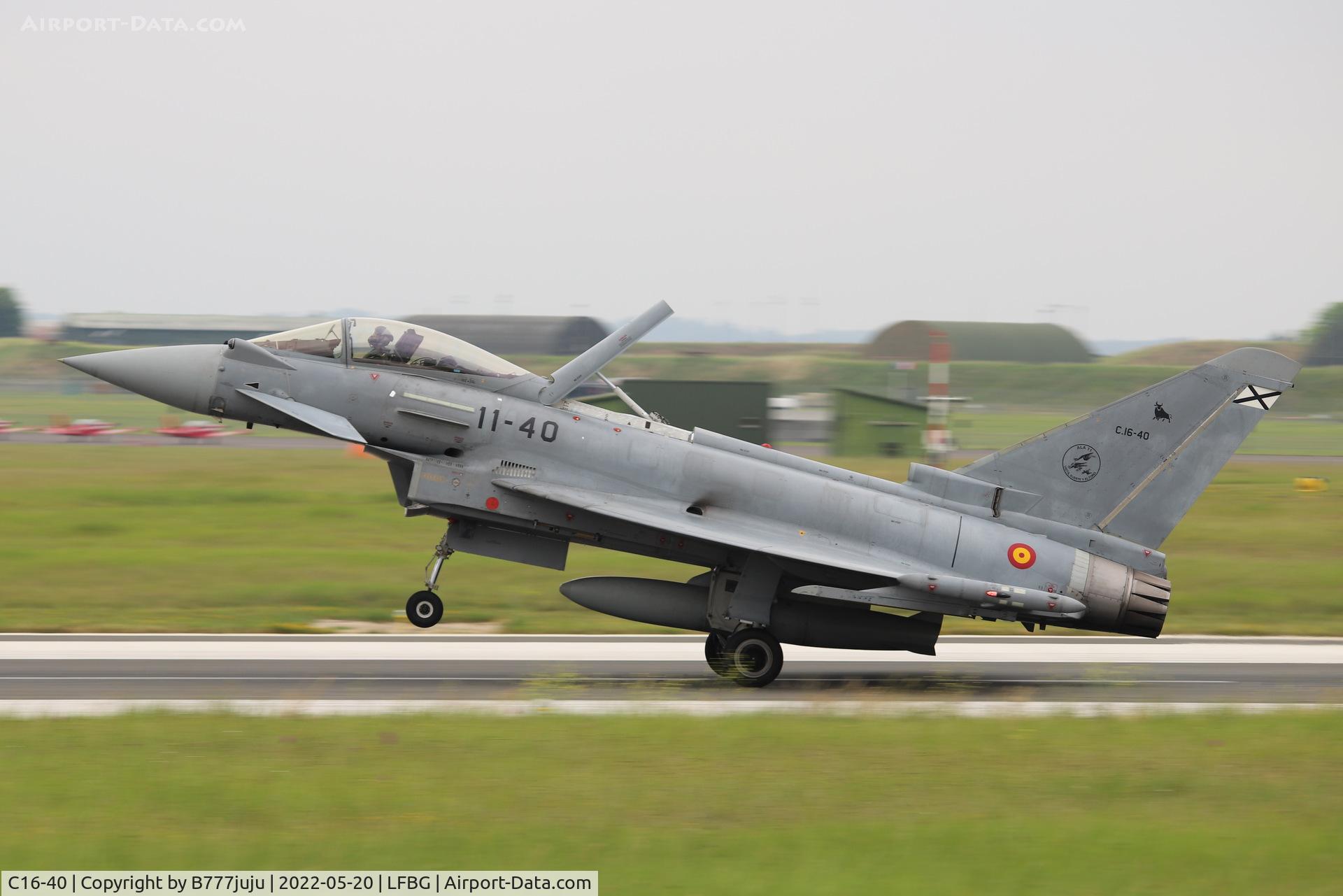 C16-40, 2009 Eurofighter EF-2000 Typhoon S C/N SS021, during Cognac airshow 2022