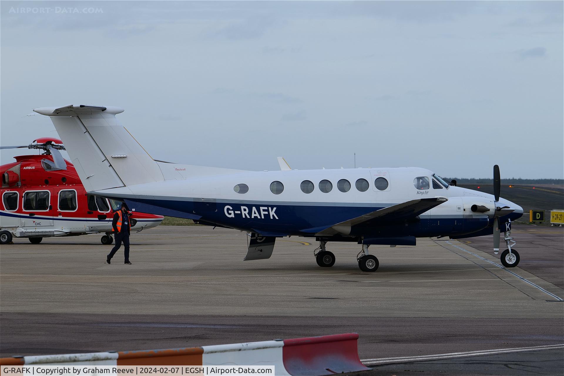 G-RAFK, 2003 Raytheon B200 King Air C/N BB-1830, Parked at Norwich.
