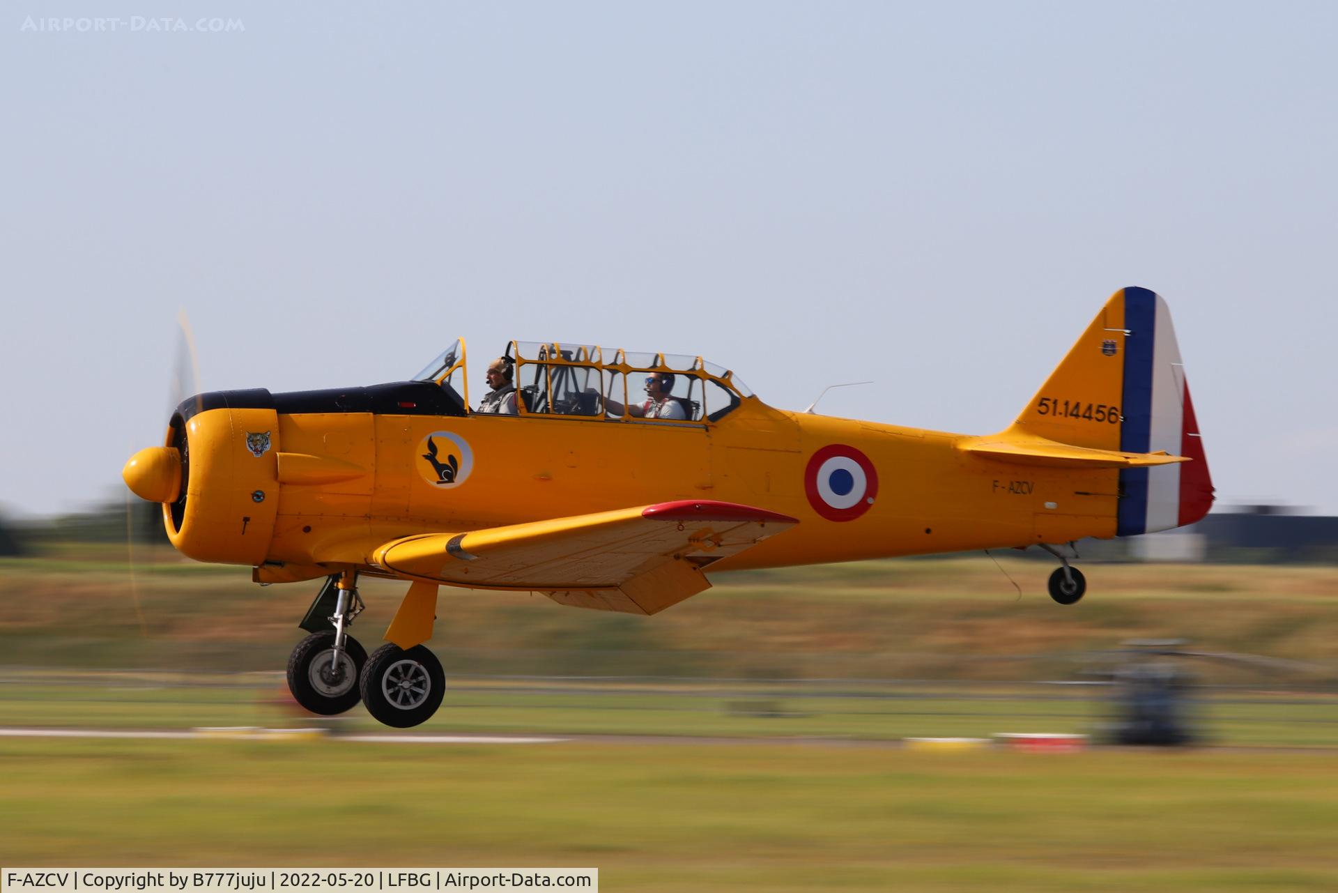 F-AZCV, 1951 North American T-6G Texan C/N 182-143, during Cognac airshow 2022