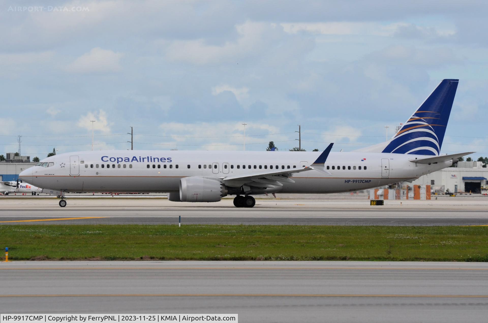 HP-9917CMP, 2022 Boeing 737-9 MAX C/N 44178, Copa B739M holding before the runway
