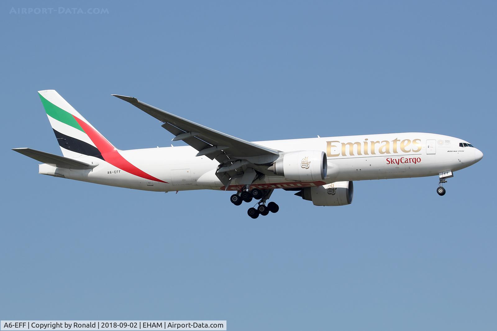 A6-EFF, 2011 Boeing 777-F1H C/N 35612, at spl