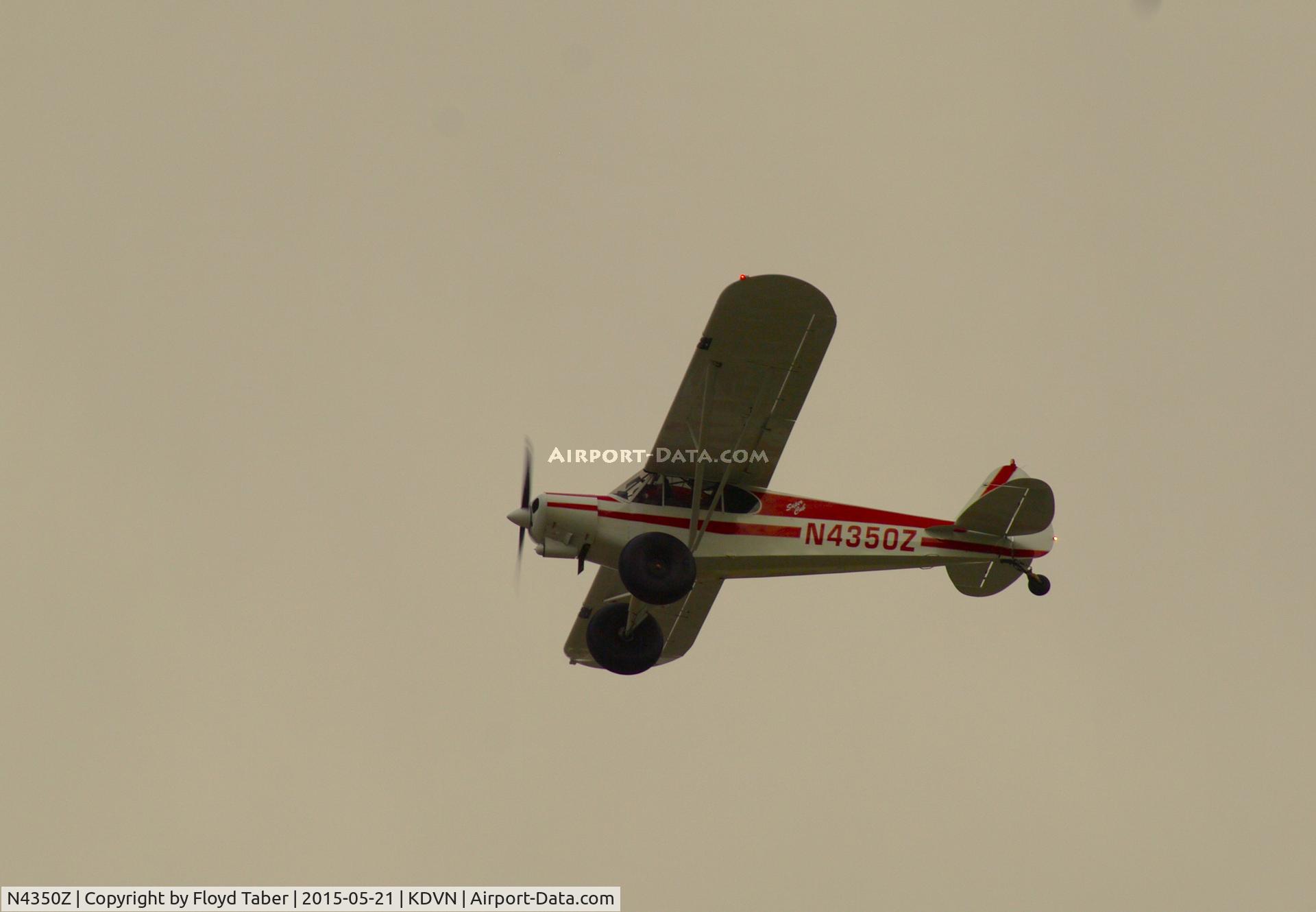 N4350Z, 1968 Piper PA-18-150 Super Cub C/N 18-8667, TAKING OFF FROM DAVENPORT