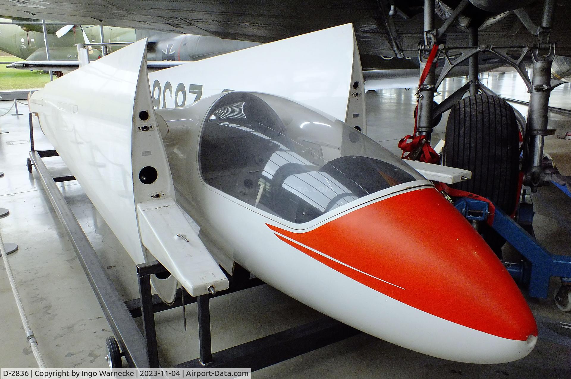 D-2836, 1967 Bolkow Phoebus C C/N 801, Bölkow Phoebus C (wings dismounted, crated) at the Flugwerft Schleißheim of Deutsches Museum, Oberschleißheim