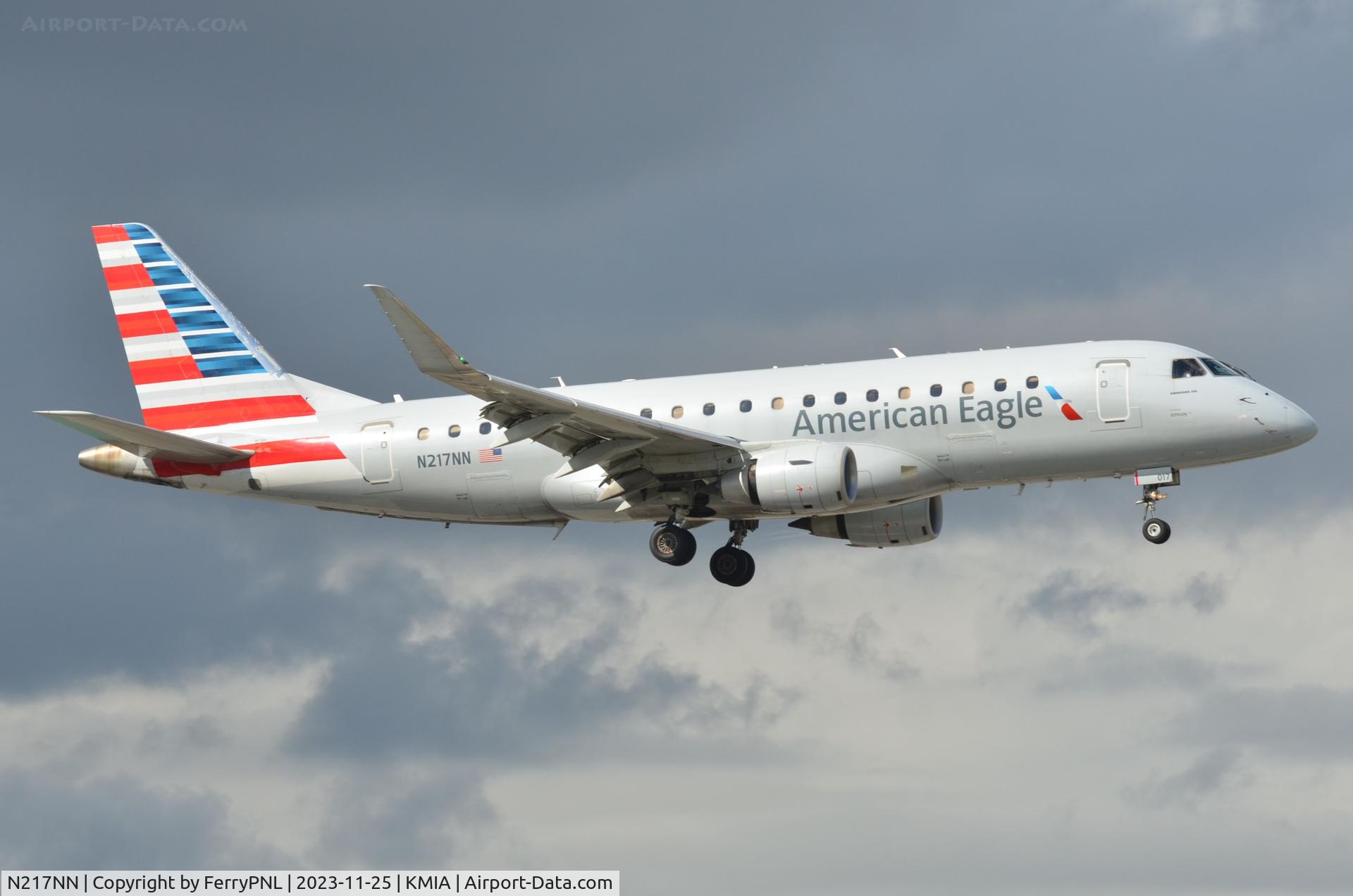 N217NN, 2015 Embraer 175LR (ERJ-170-200LR) C/N 17000515, American Eagle ERJ175 returns