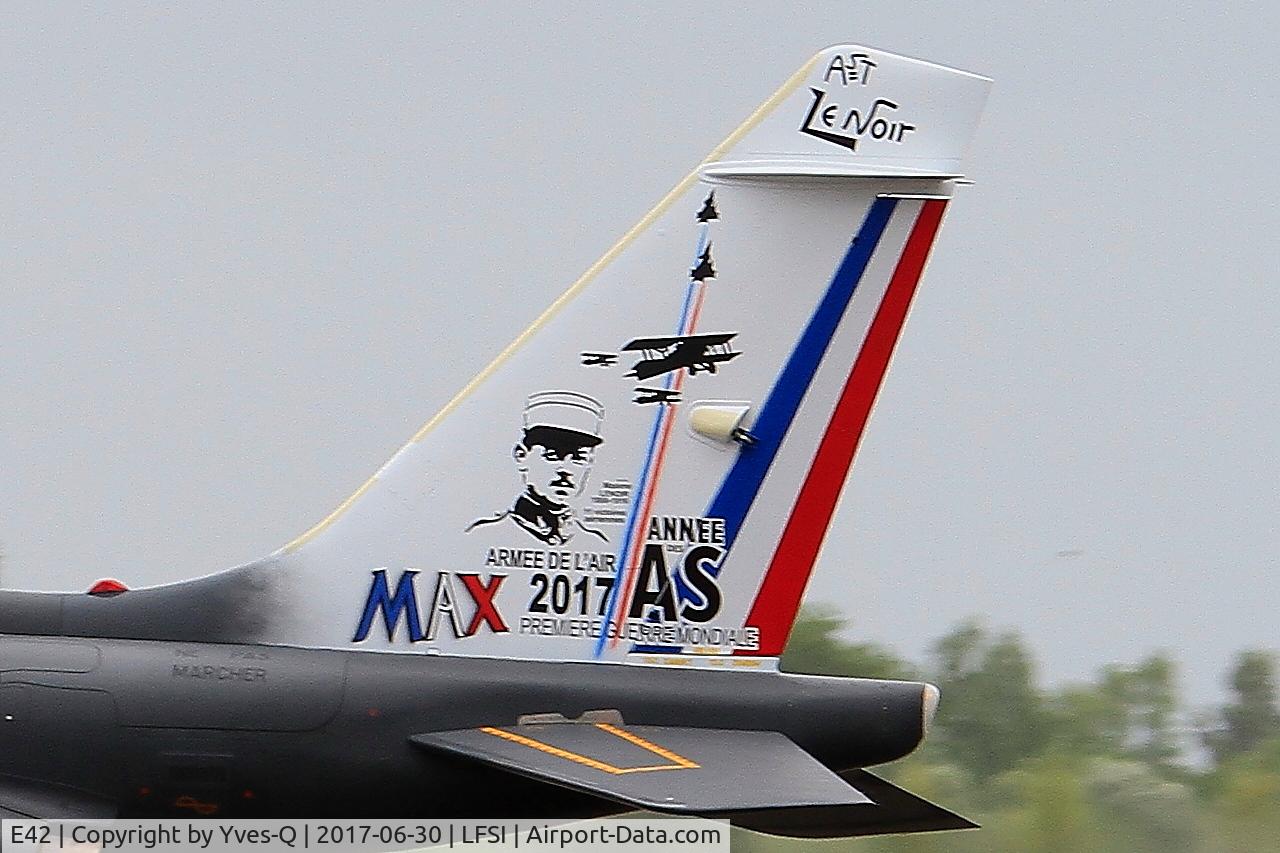 E42, Dassault-Dornier Alpha Jet E C/N E42, Dassault-Dornier Alpha Jet 1B, Tail close up view, St Dizier-Robinson Air Base 113 (LFSI)