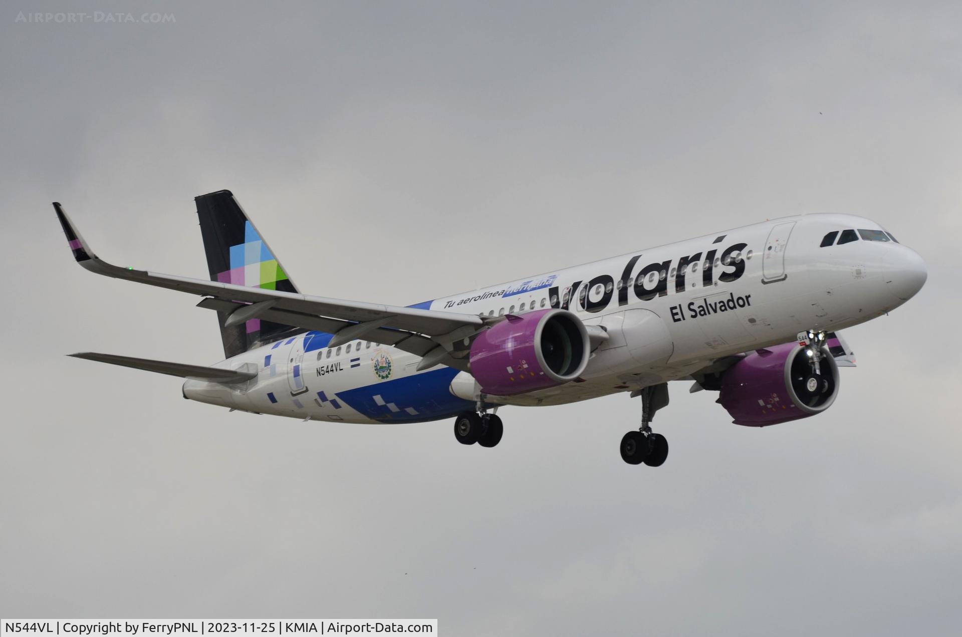 N544VL, 2019 Airbus A320-271N C/N 9343, Volaris El Salvador A320N landing