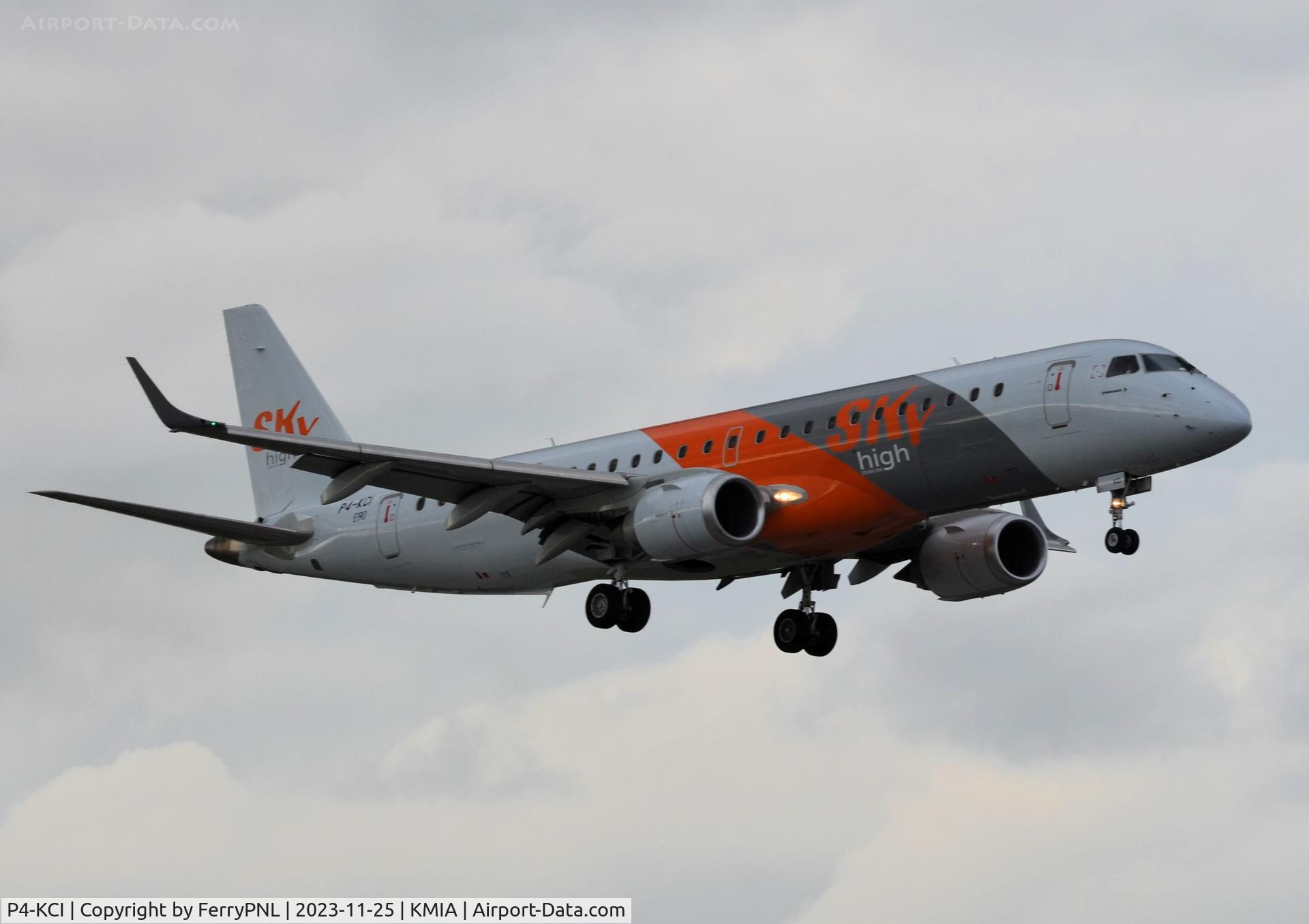 P4-KCI, 2013 Embraer 190LR (ERJ-190-100LR) C/N 19000604, Sky High ERJ190 landing