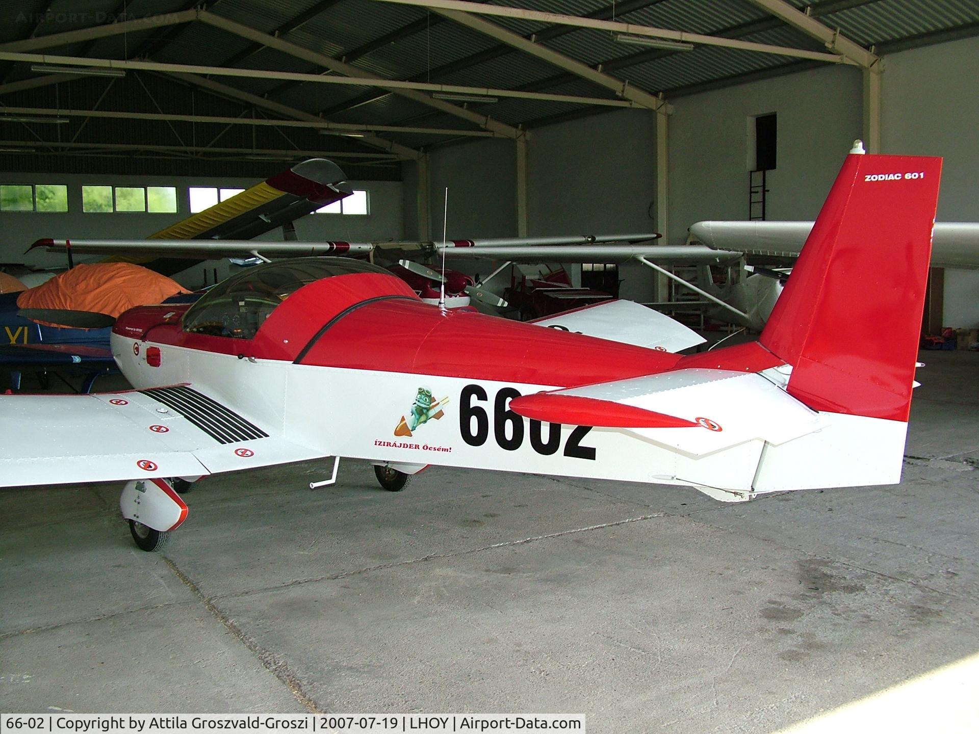 66-02, Zenair CH- 601 UL Zodiac C/N 6-96-80, LHOY - Öcsény Airport, Hungary