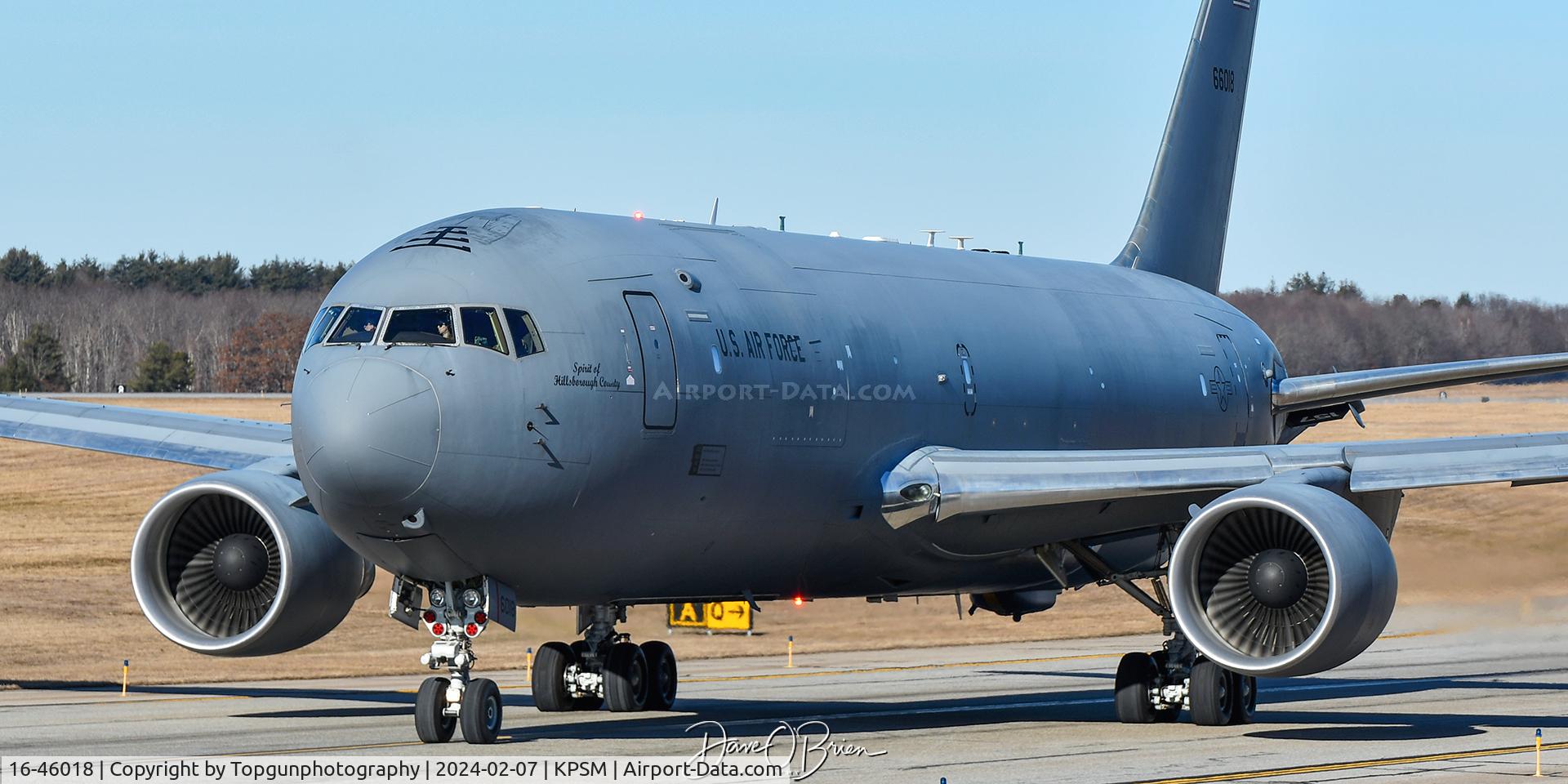16-46018, 2016 Boeing KC-46A Pegasus C/N 34135, PACK92 heading out for a refueling sortie
