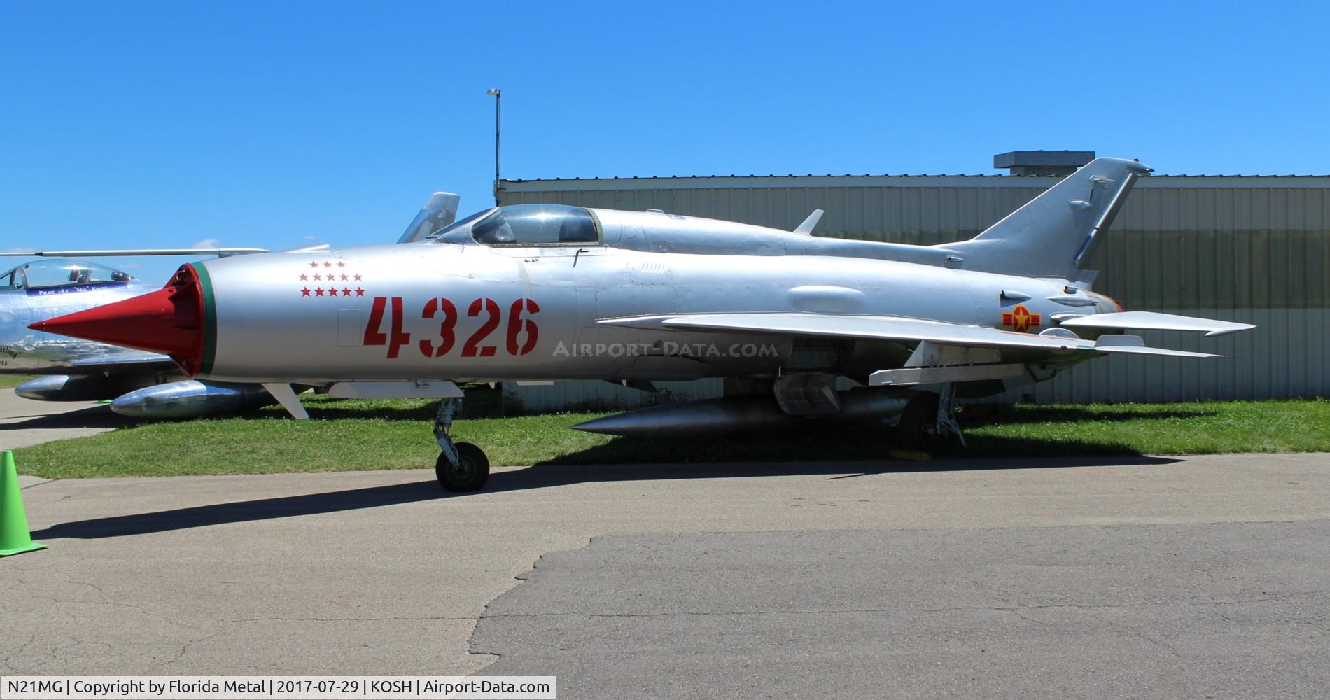 N21MG, 1965 Chengdu CJ-7IIA (J-7D) C/N 1603, Mig-21 zx Chinese J-7