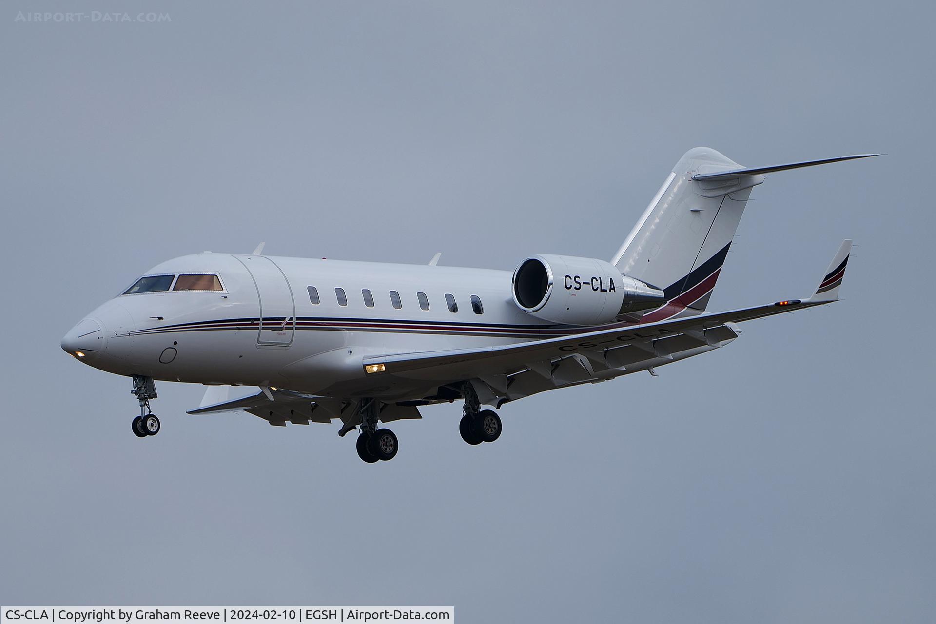 CS-CLA, Bombardier CL-600 Challenger 604/605 C/N 6183, Landing at Norwich.