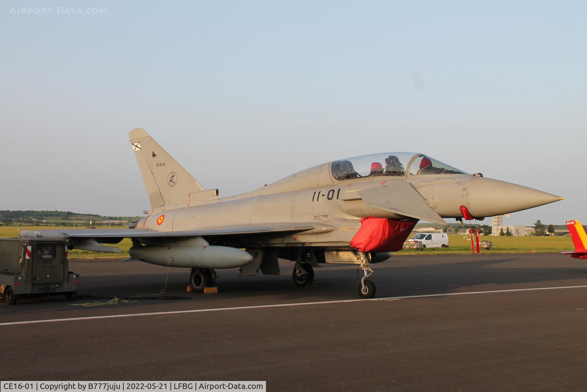 CE16-01, Eurofighter EF-2000 Typhoon T C/N ST001, during Cognac Airshow 2022