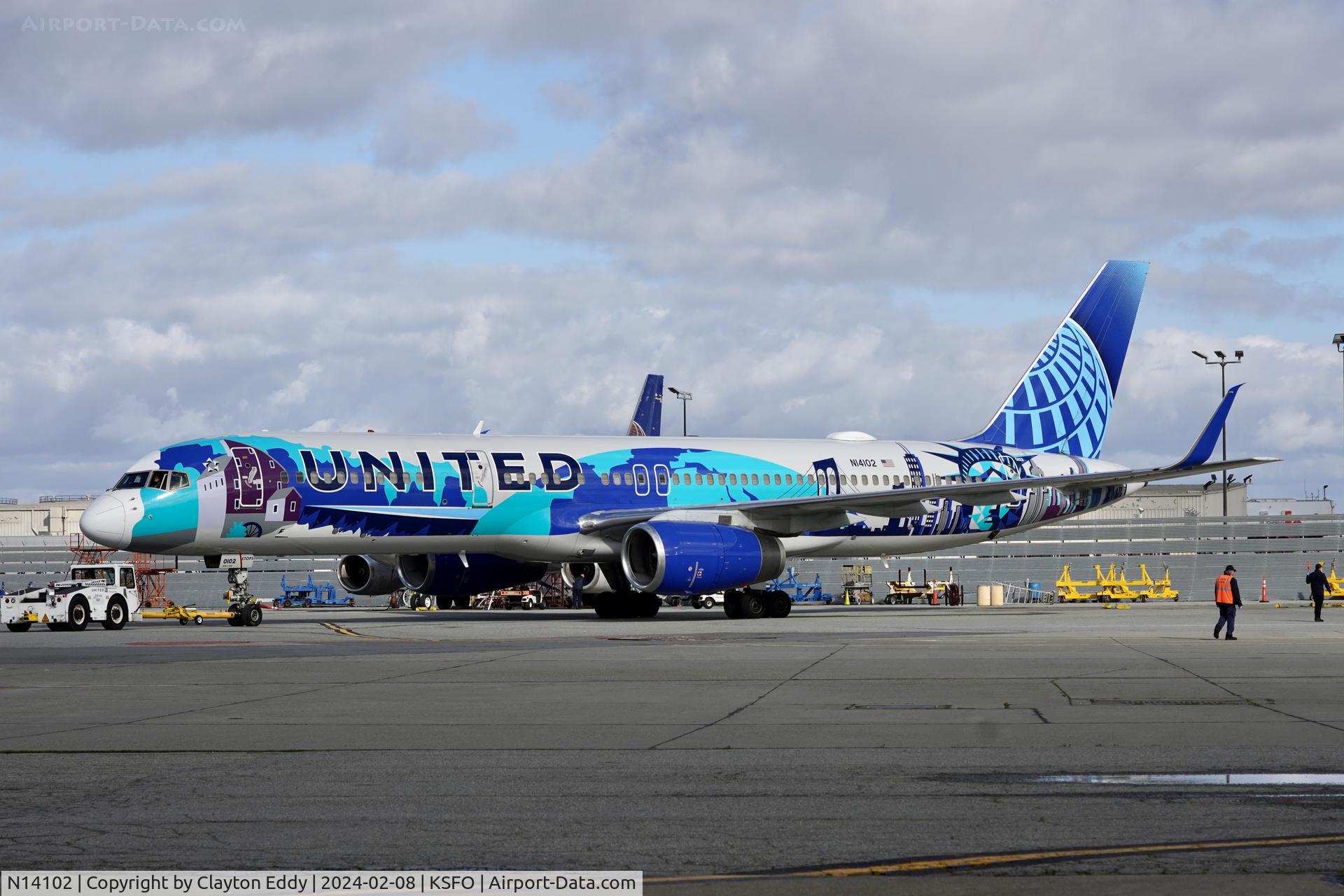 N14102, 1994 Boeing 757-224 C/N 27292, SFO 2024.