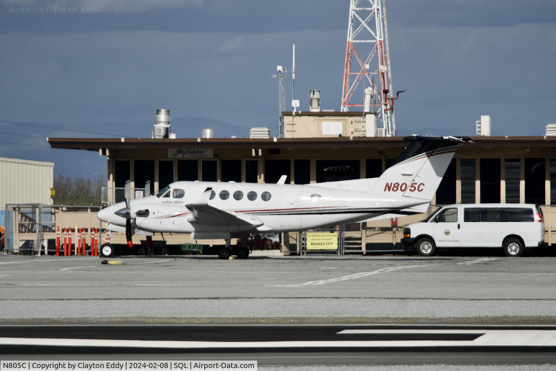 N805C, 2001 Raytheon B200 Super King Air C/N BB-1751, SFO 2024.