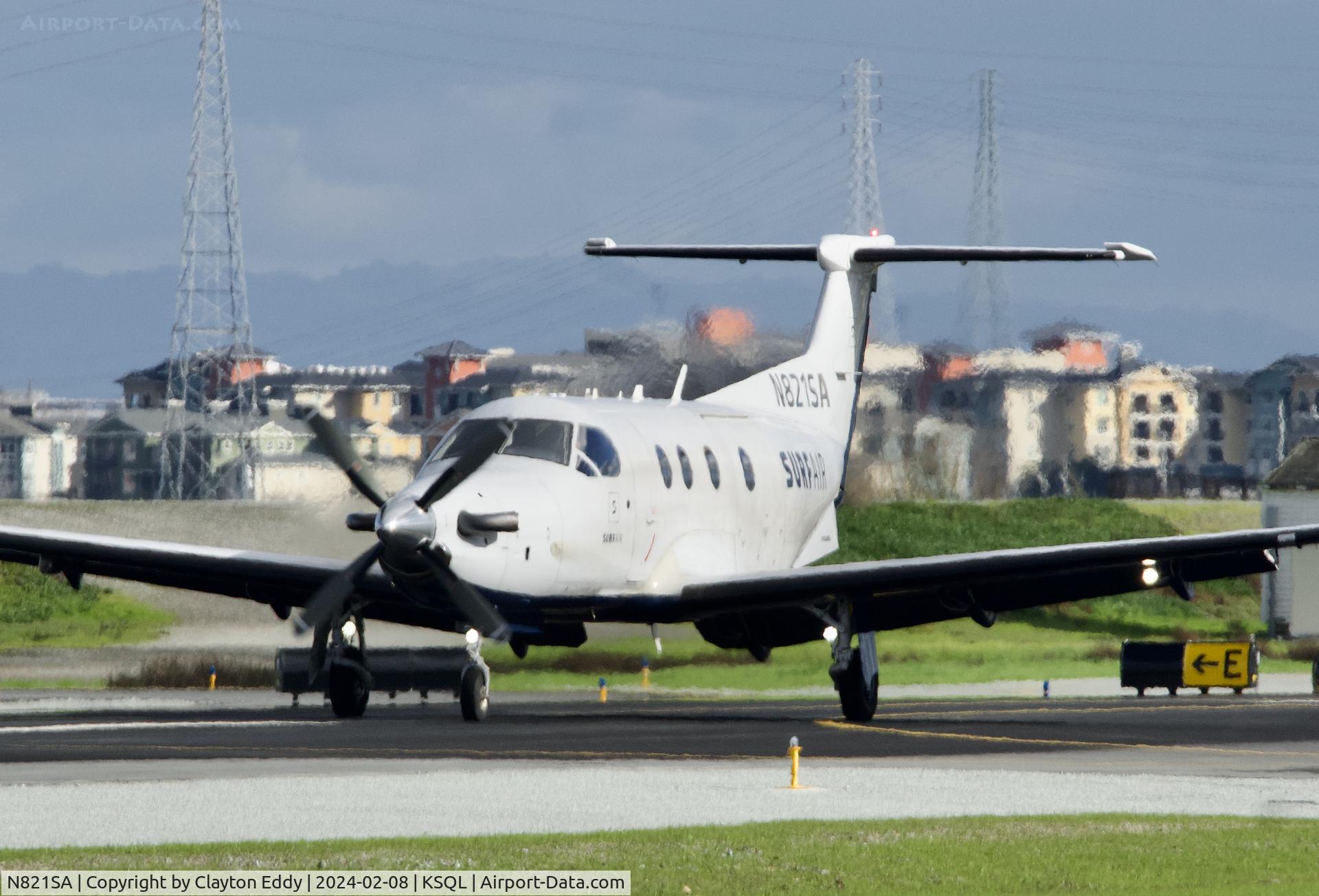 N821SA, 2015 Pilatus PC-12/47E C/N 1516, San Carlos Airport California 2024.