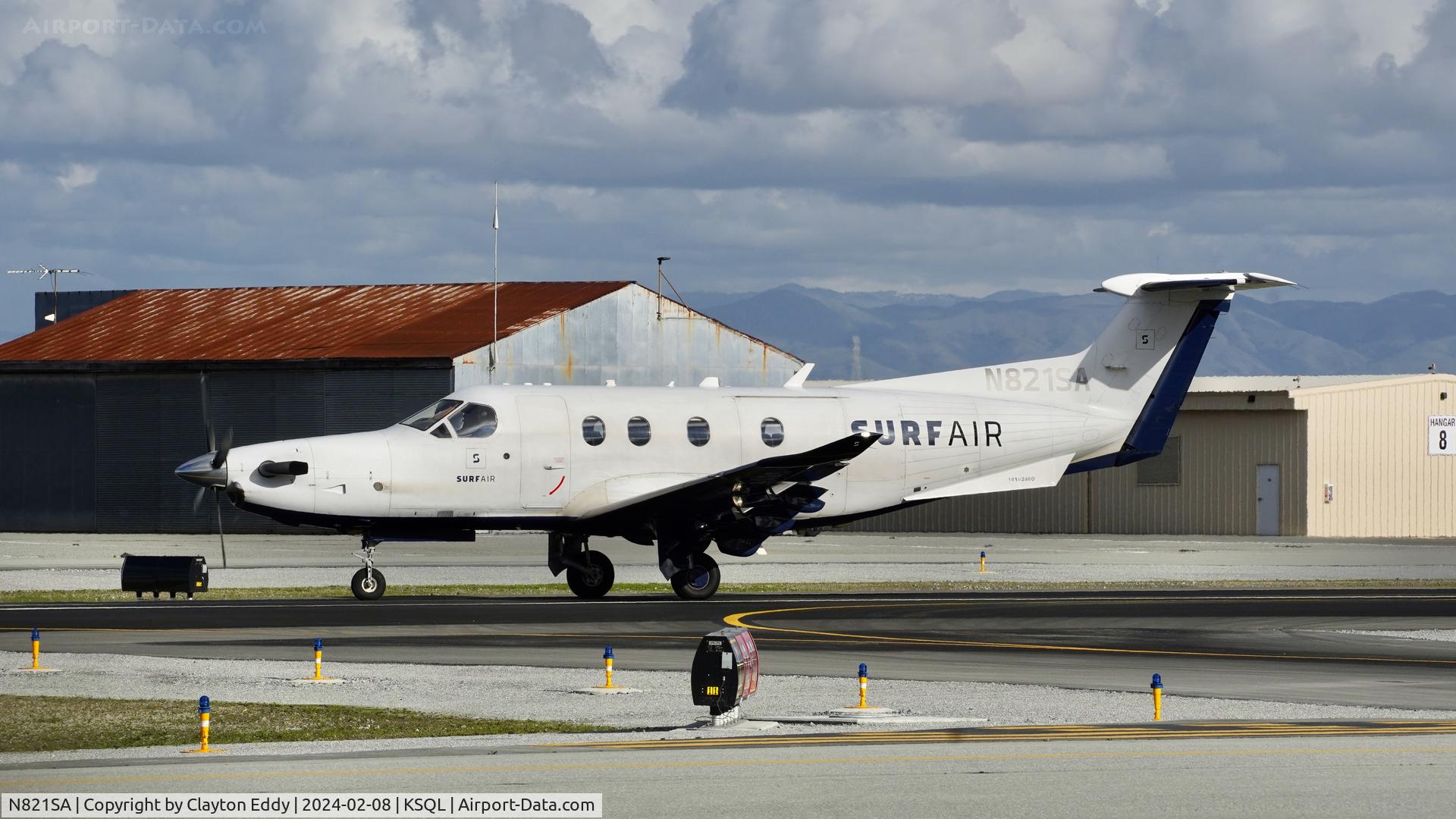 N821SA, 2015 Pilatus PC-12/47E C/N 1516, San Carlos Airport California 2024.