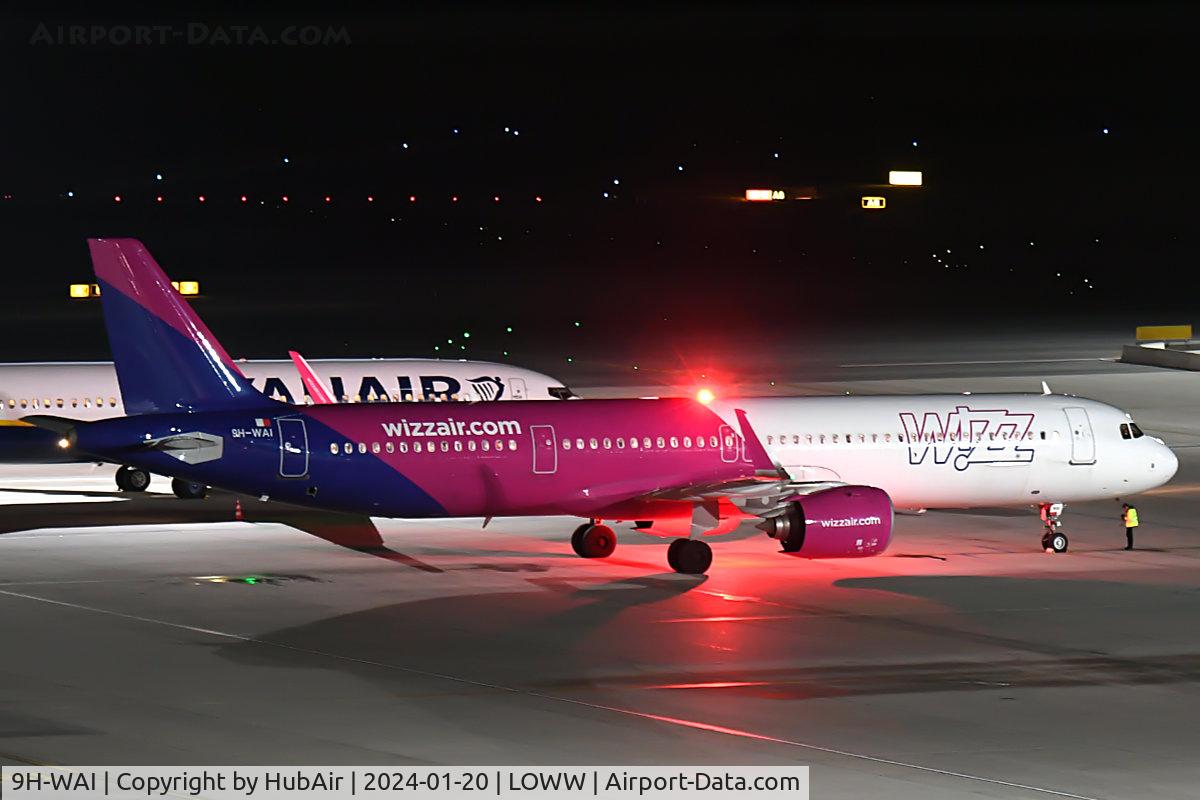 9H-WAI, 2021 Airbus A321-271NX C/N 10460, Preparing for another flight in the night