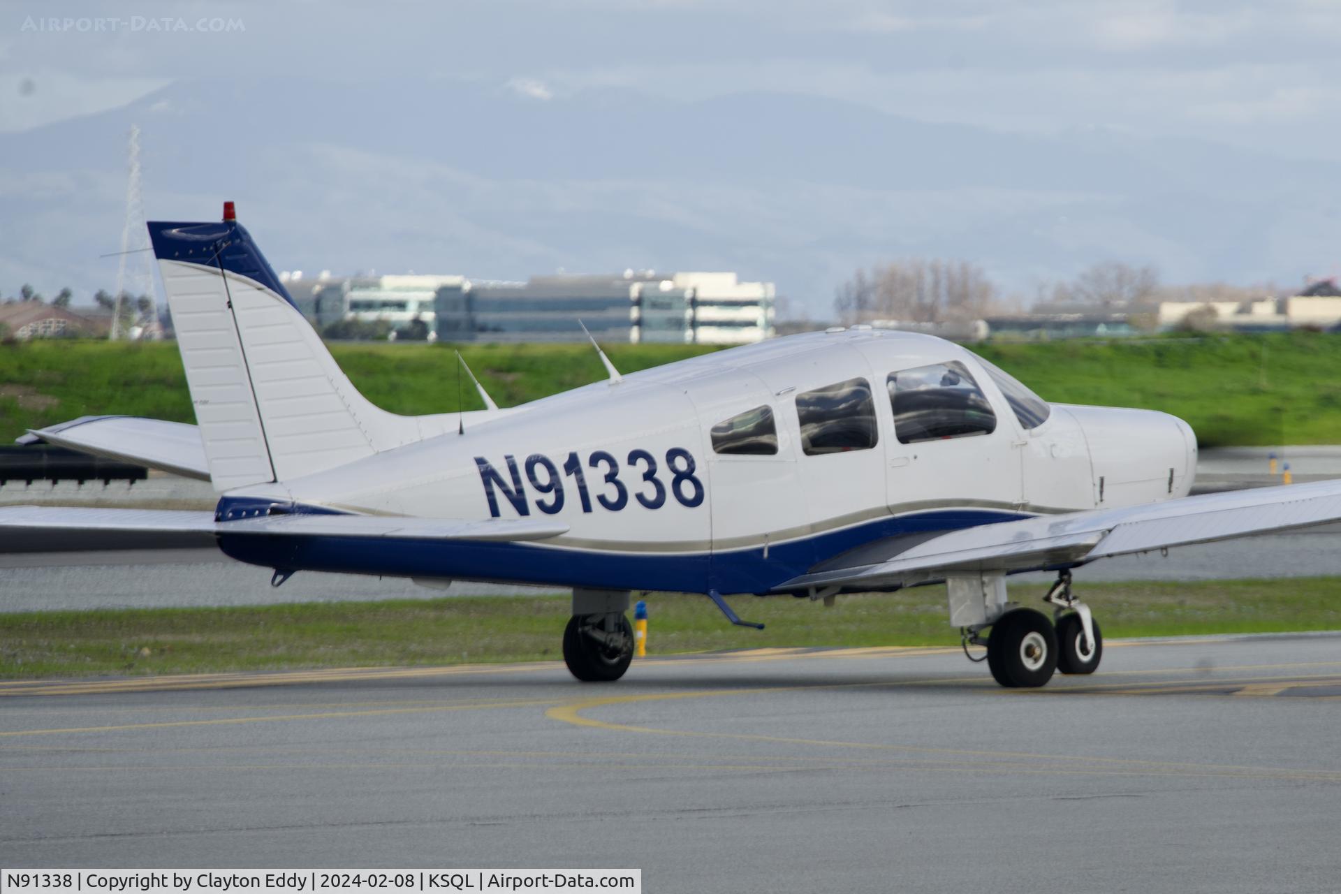 N91338, 1985 Piper PA-28-161 C/N 28-8616008, San Carlos Airport in California 2024.