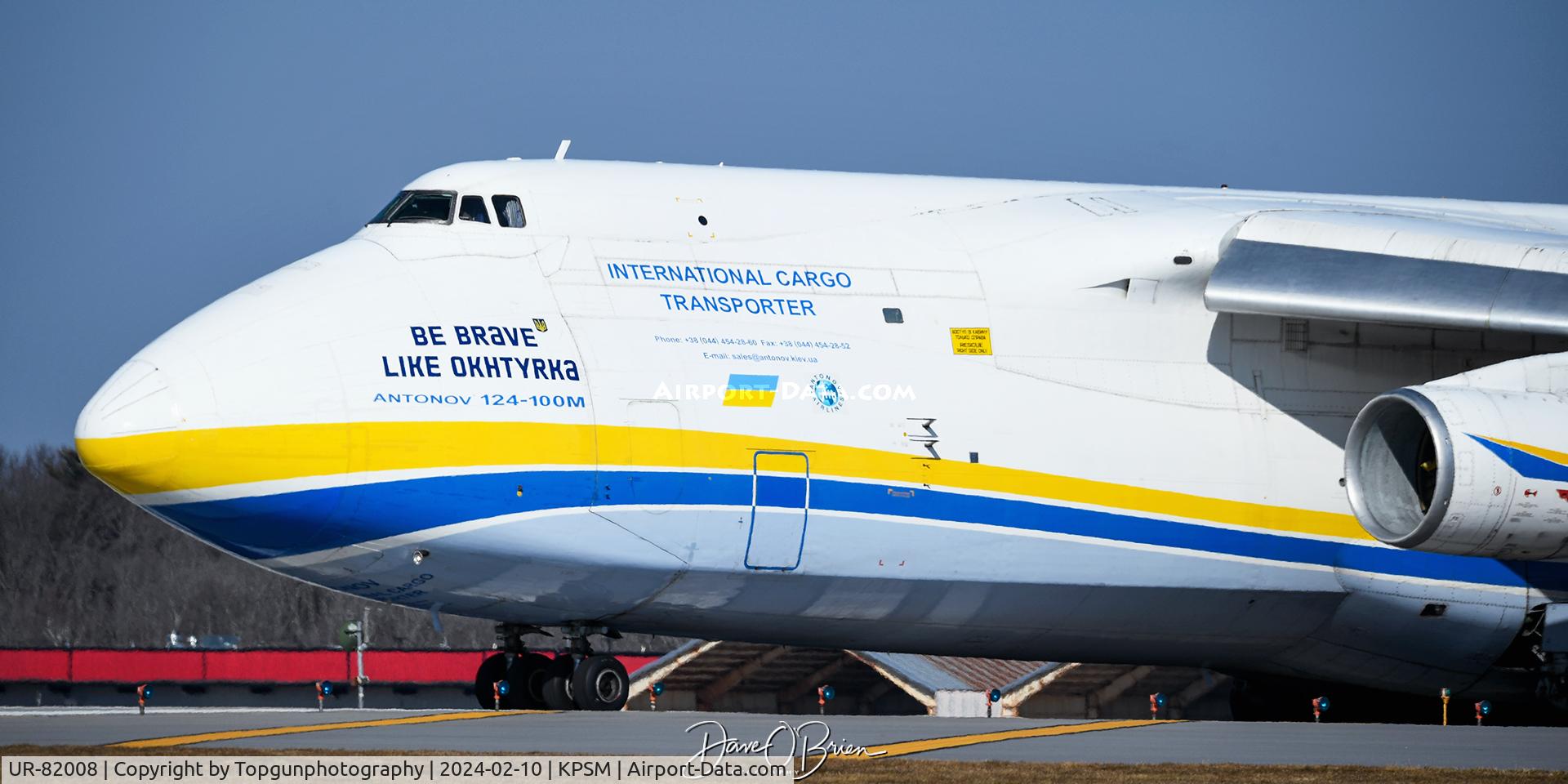 UR-82008, 1986 Antonov An-124-100M Ruslan C/N 19530501006, BE BRAVE LIKE OKHTYRKA