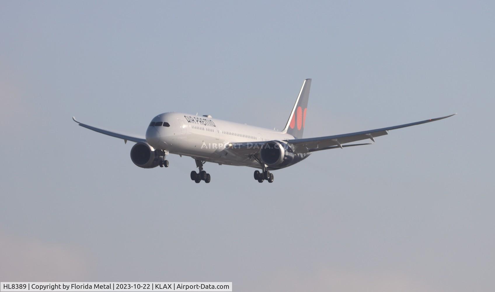HL8389, 2020 Boeing 787-9 Dreamliner C/N 66816, LAX zx