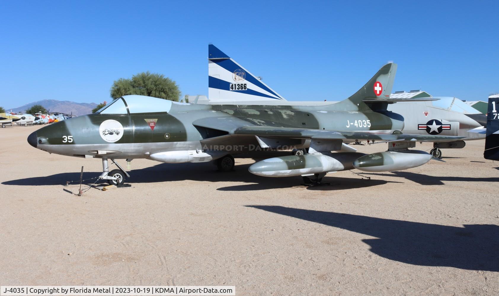 J-4035, Hawker Hunter F.58 C/N 41H-697402, Hawker Hunter zx