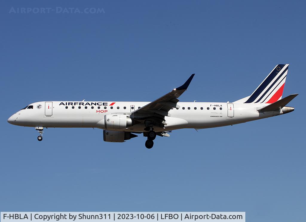 F-HBLA, 2007 Embraer 195LR (ERJ-190-200LR) C/N 19000051, Landing rwy 32R in Air France c/s