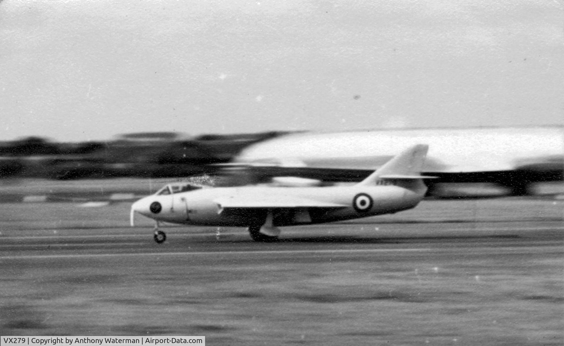 VX279, 1950 Hawker P.1081 C/N VX279, Take off or landing c1950