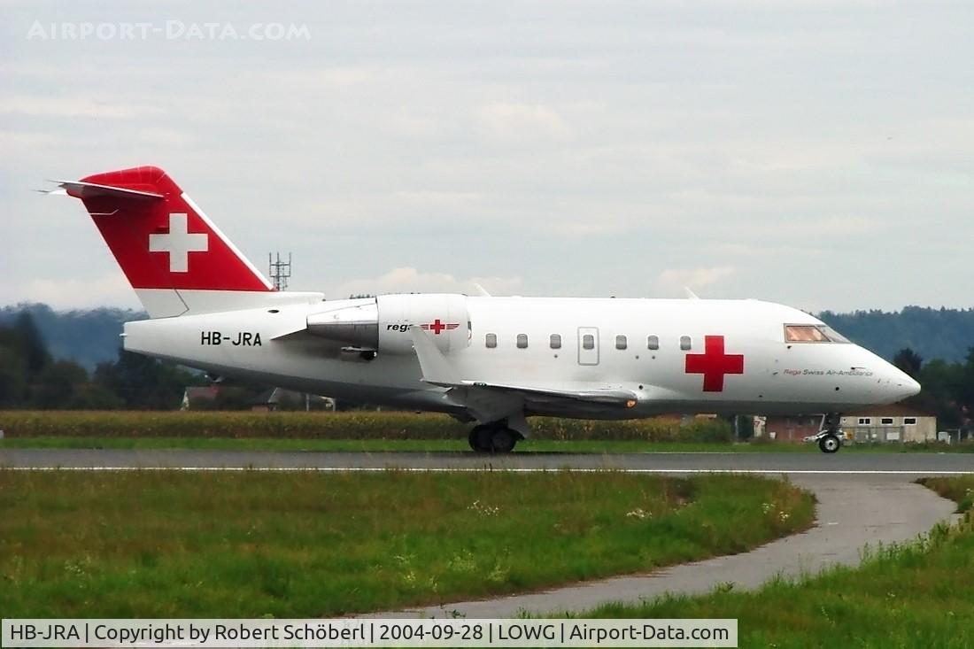 HB-JRA, 2002 Bombardier Challenger 604 (CL-600-2B16) C/N 5529, HB-JRA @ LOWG 2004