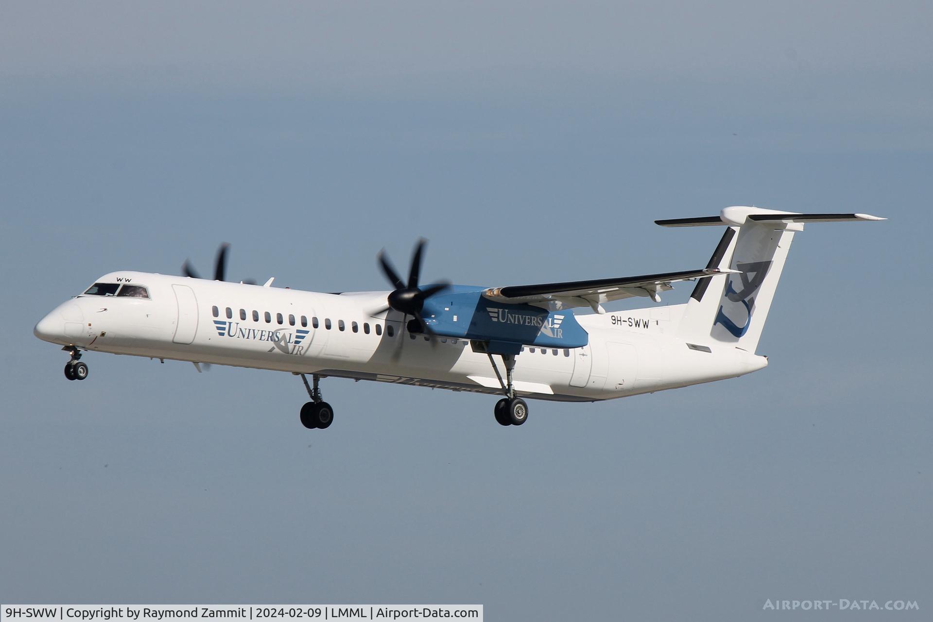 9H-SWW, Bombardier DHC-8-402Q Dash 8 Dash 8 C/N 4411, Bombardier DHC-8 9H-SWW Universal Air