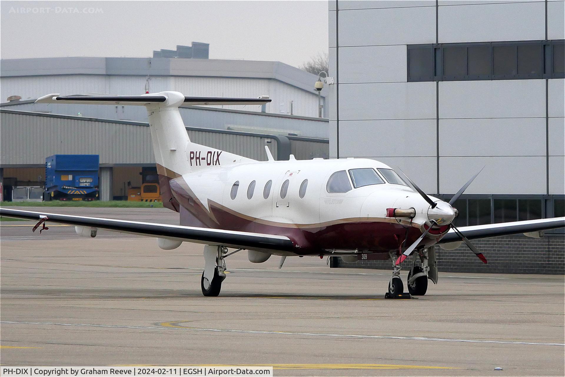 PH-DIX, 2000 Pilatus PC-12/45 C/N 309, Parked at Norwich.