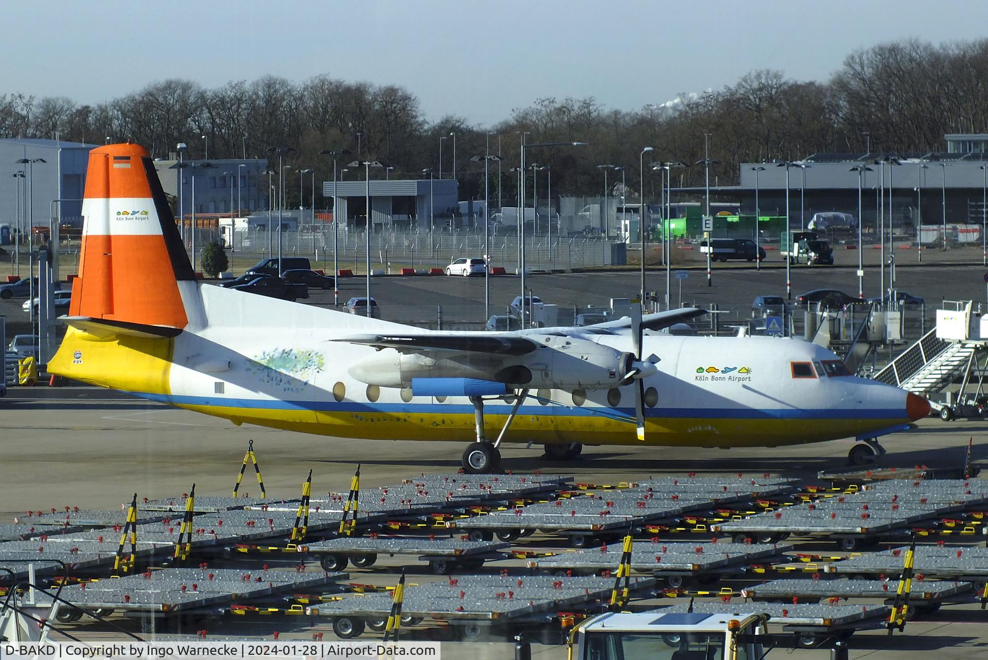 D-BAKD, 1961 Fokker F.27-600 Friendship C/N 10179, Fokker F27-600 Friendship (ex WDL, registration no longer visible) preserved at Cologne airport (no longer to be seen here 20250202)