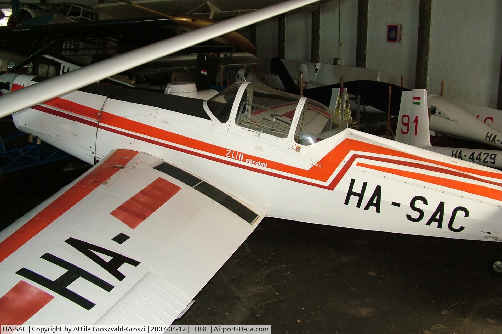 HA-SAC, 1967 Zlin Z-526A / AM Akrobat C/N 1019, LHBC - Békéscsaba Airport, Hungary