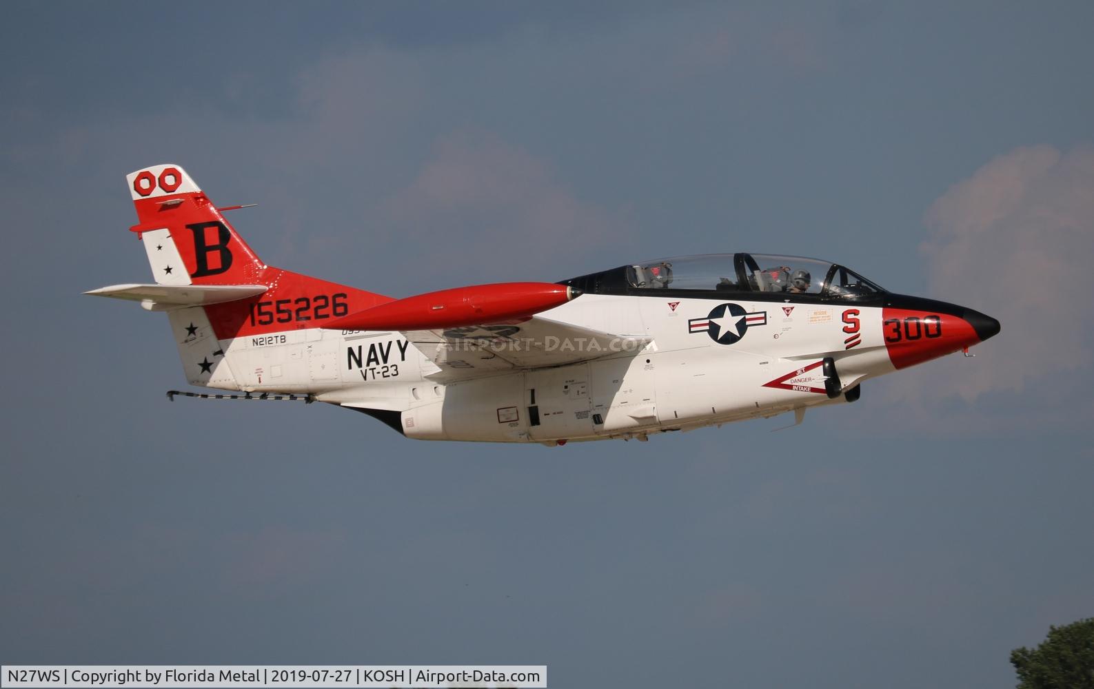 N27WS, North American T-2B Buckeye C/N 310-30, T-2 zx