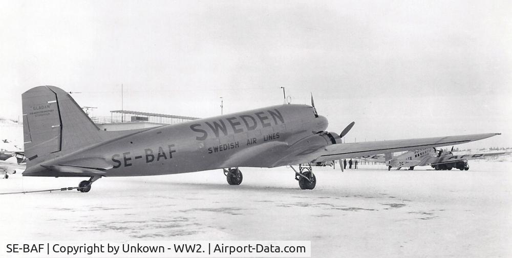 SE-BAF, 1939 Douglas DC-3-268 C/N 2139, Unknown WW2