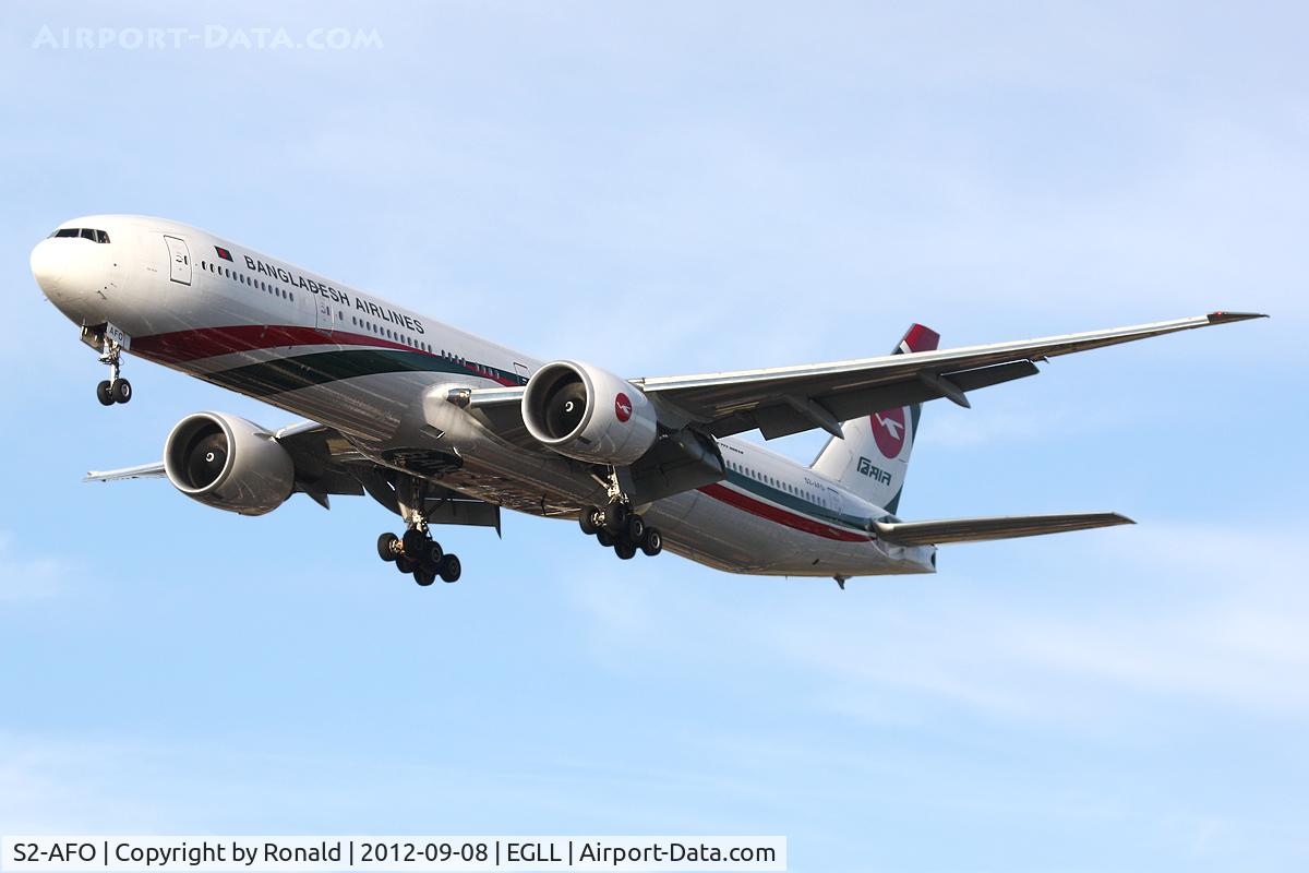 S2-AFO, 2011 Boeing 777-3E9/ER C/N 40122, at lhr