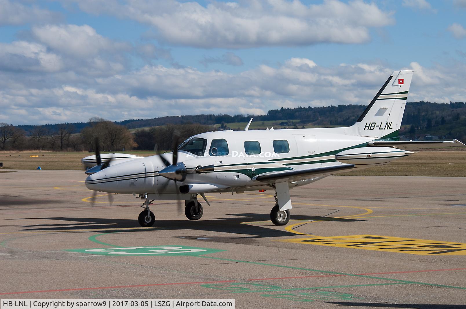 HB-LNL, 1980 Piper PA-31T Cheyenne II C/N 31T-8020083, At Grenchen