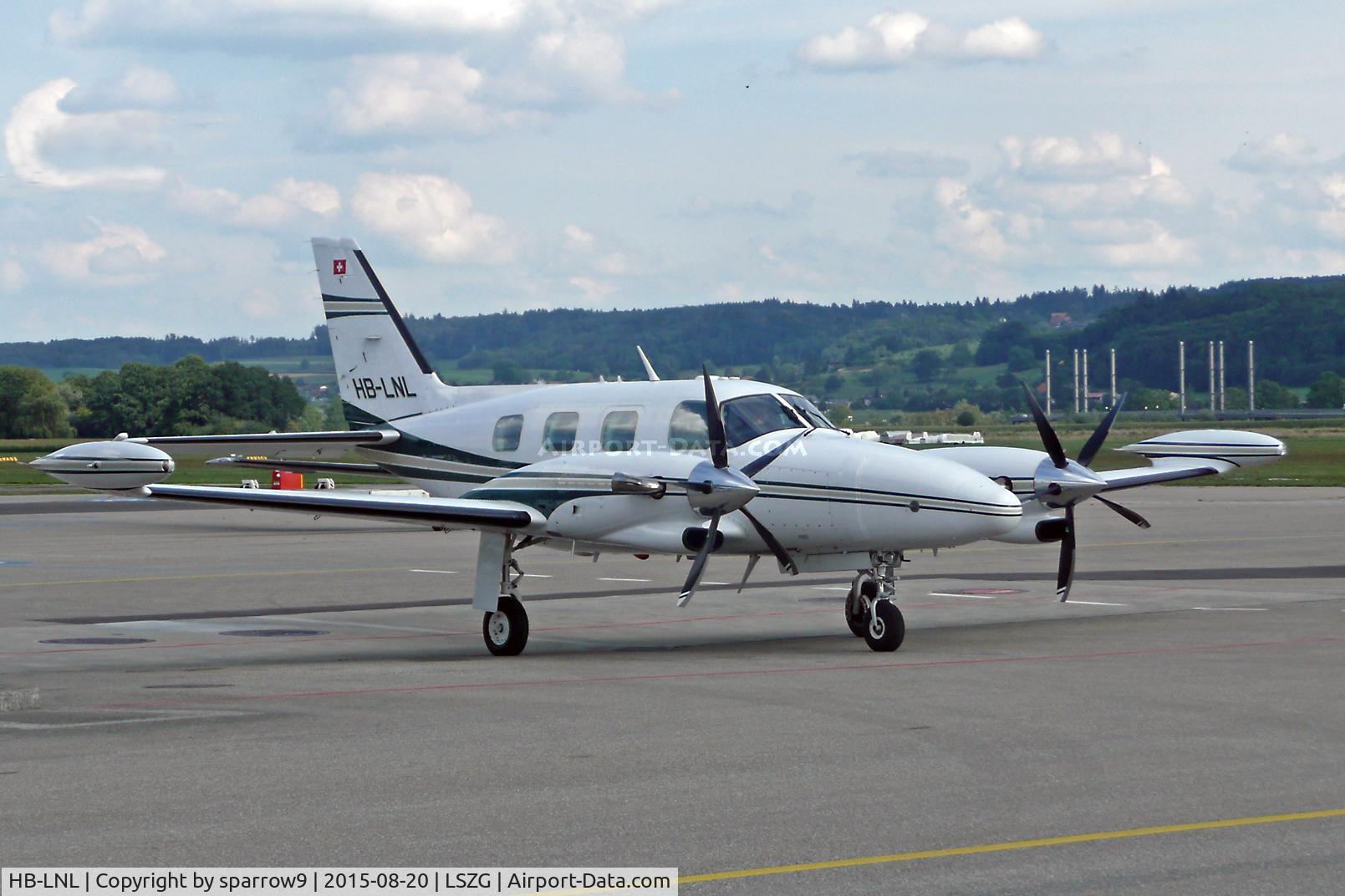 HB-LNL, 1980 Piper PA-31T Cheyenne II C/N 31T-8020083, At Grenchen