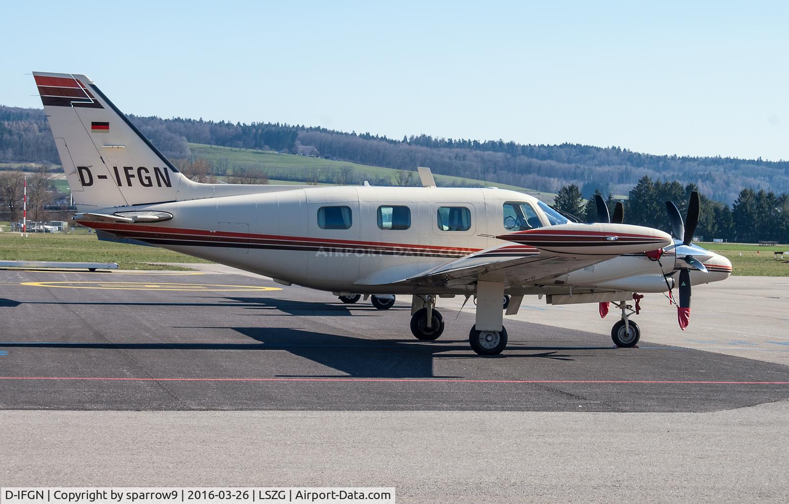 D-IFGN, 1982 Piper PA-31T-620 Cheyenne II C/N 31T-8120052, A regular guest at Grenchen since many years